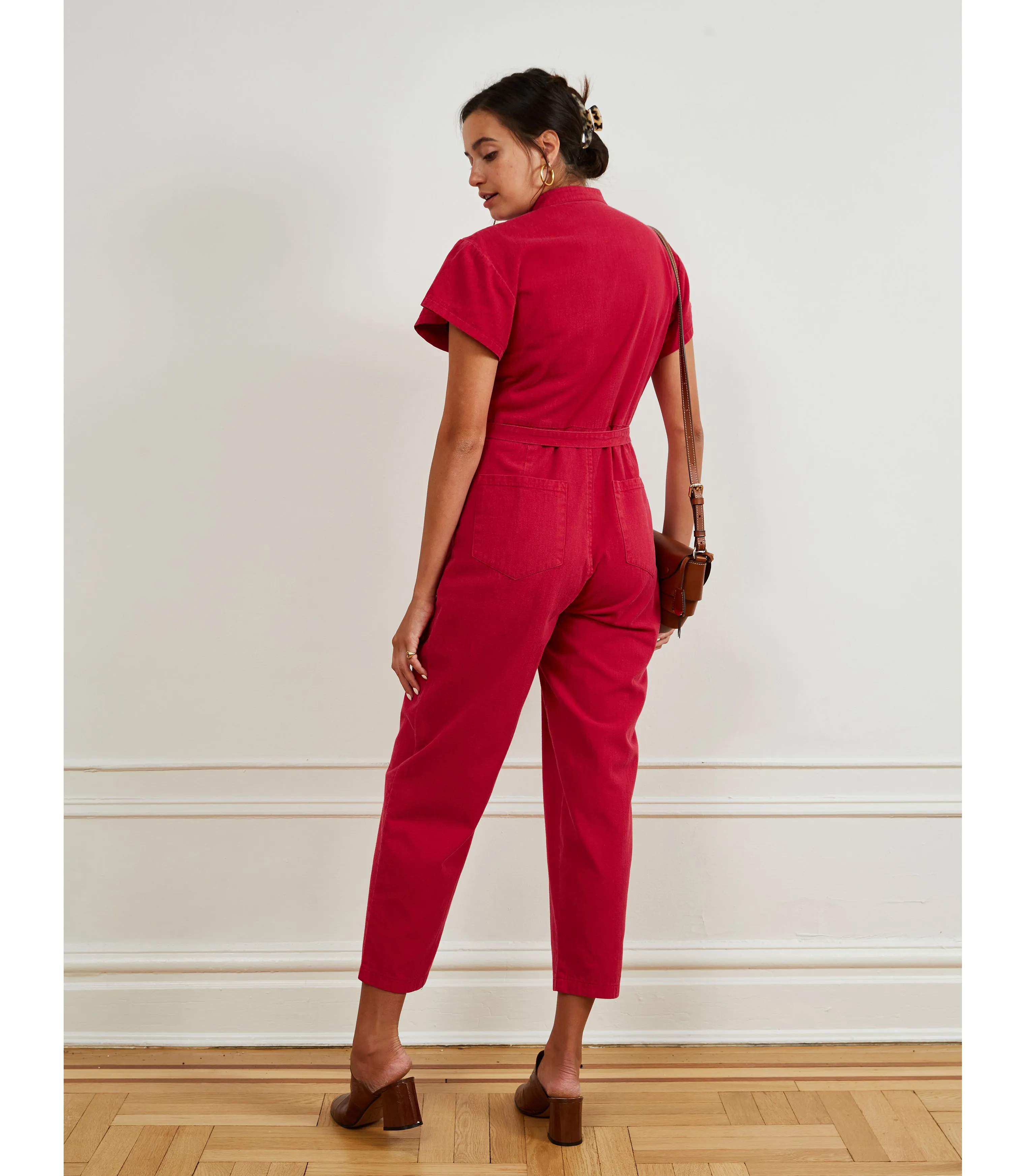 Sally Short-Sleeved Worksuit - Rose sold by Loup product image thumbnail 2
