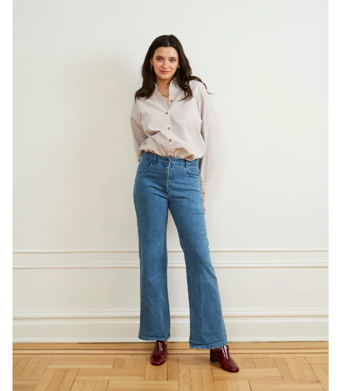 Marie Flare Leg Jeans - Light Indigo made by Loup