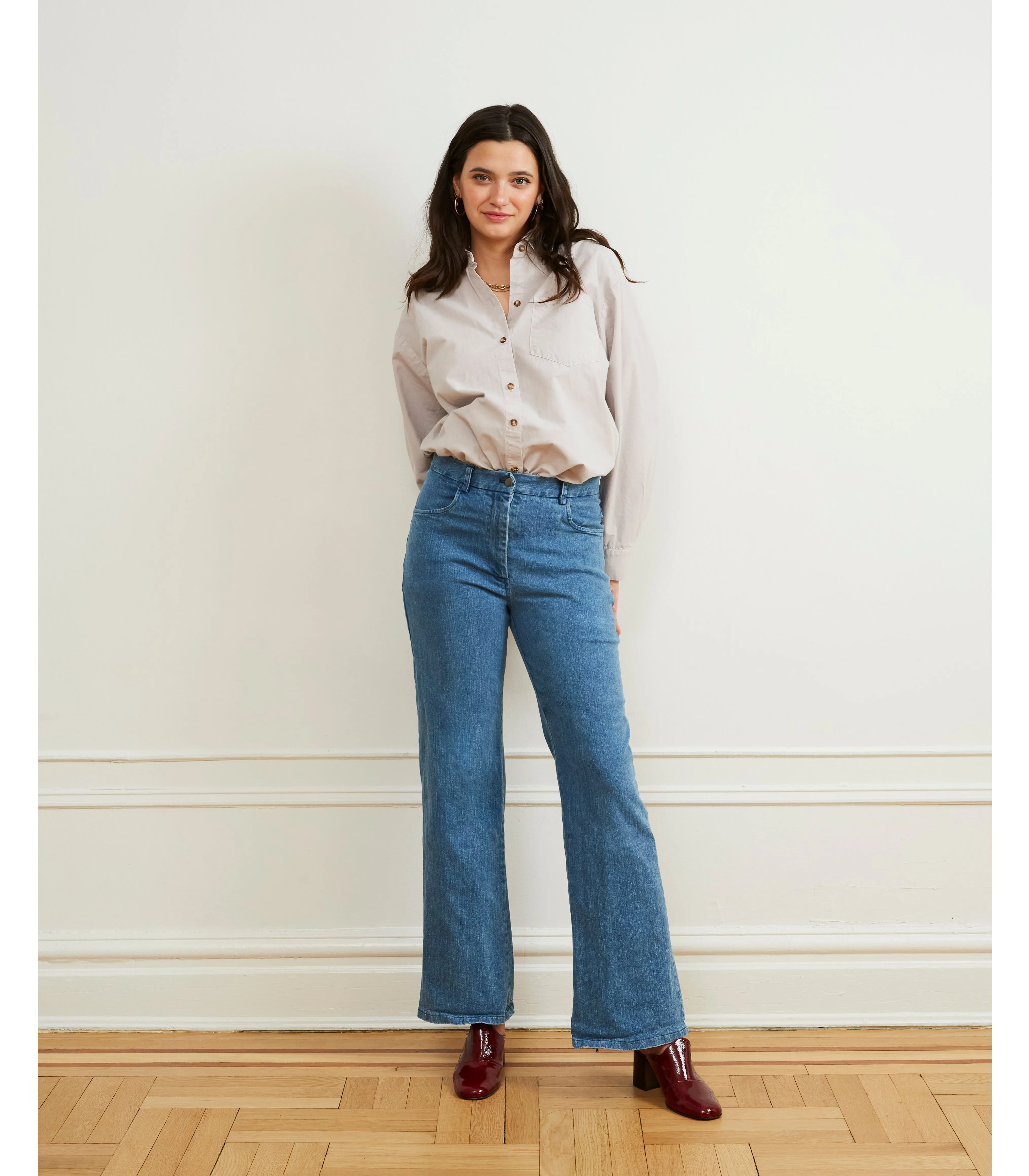 Marie Flare Leg Jeans - Light Indigo sold by Loup