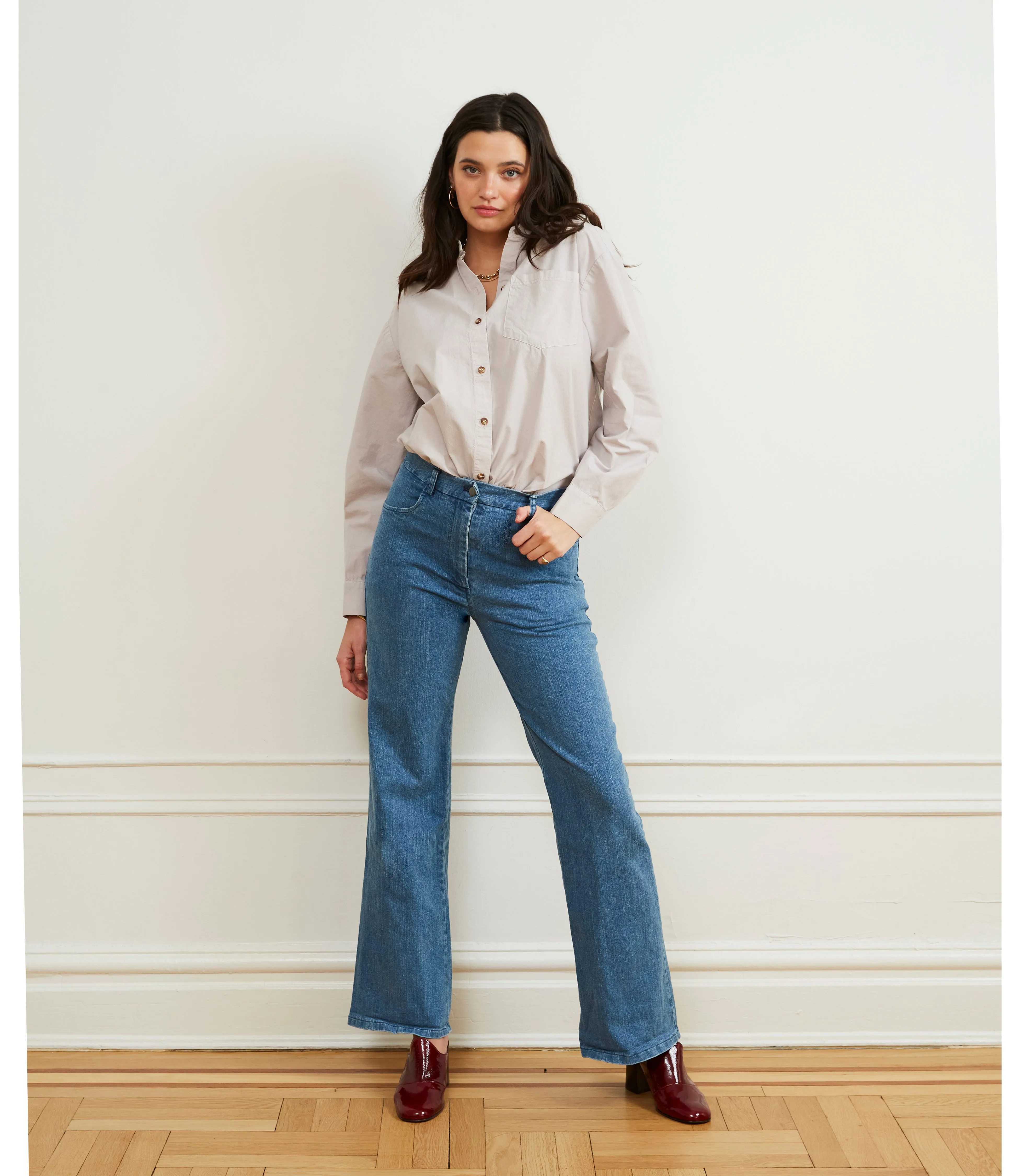 Marie Flare Leg Jeans - Light Indigo sold by Loup product image thumbnail 3