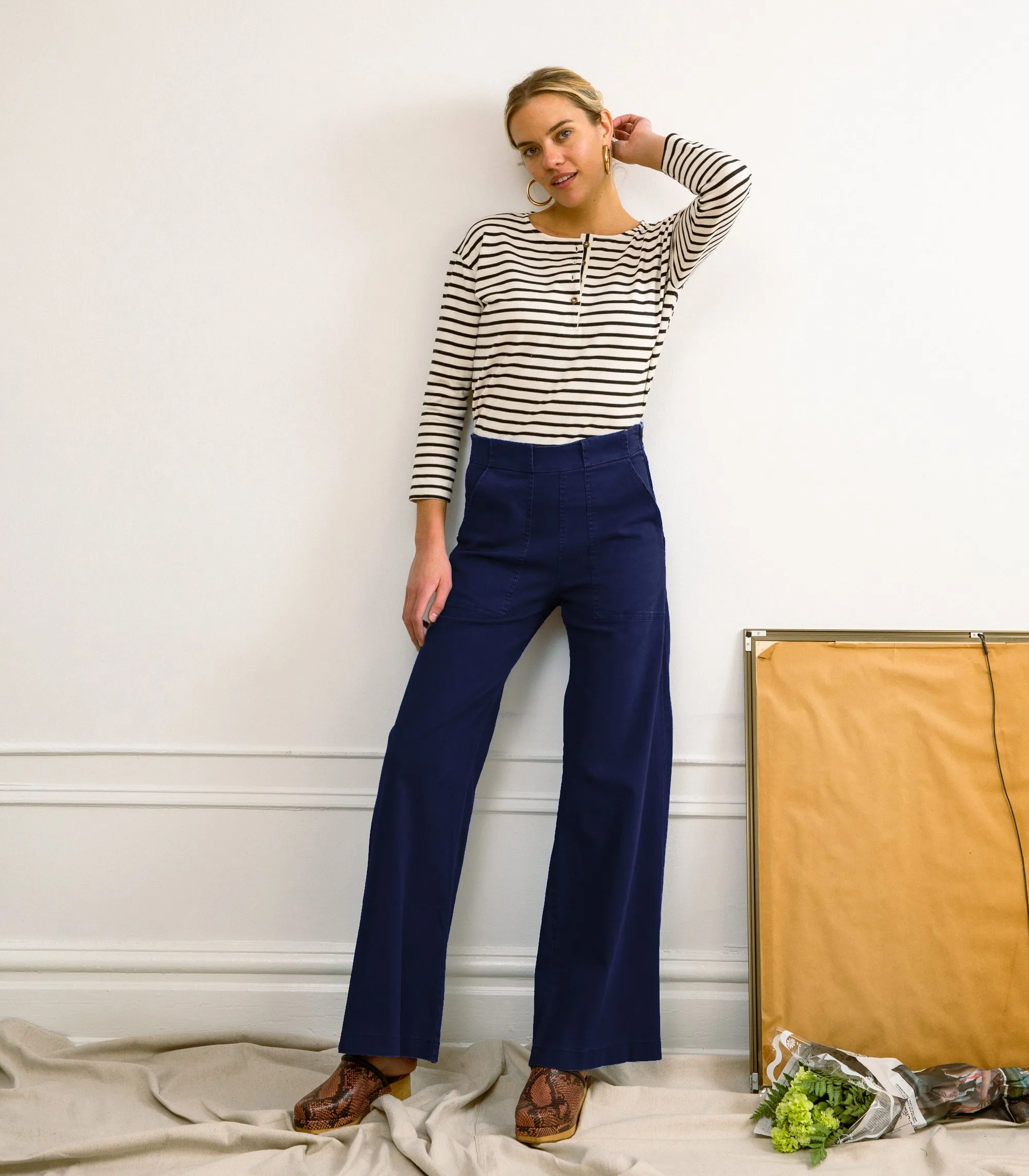 Long Sabrina Wide-Leg Pants - Twilight sold by Loup