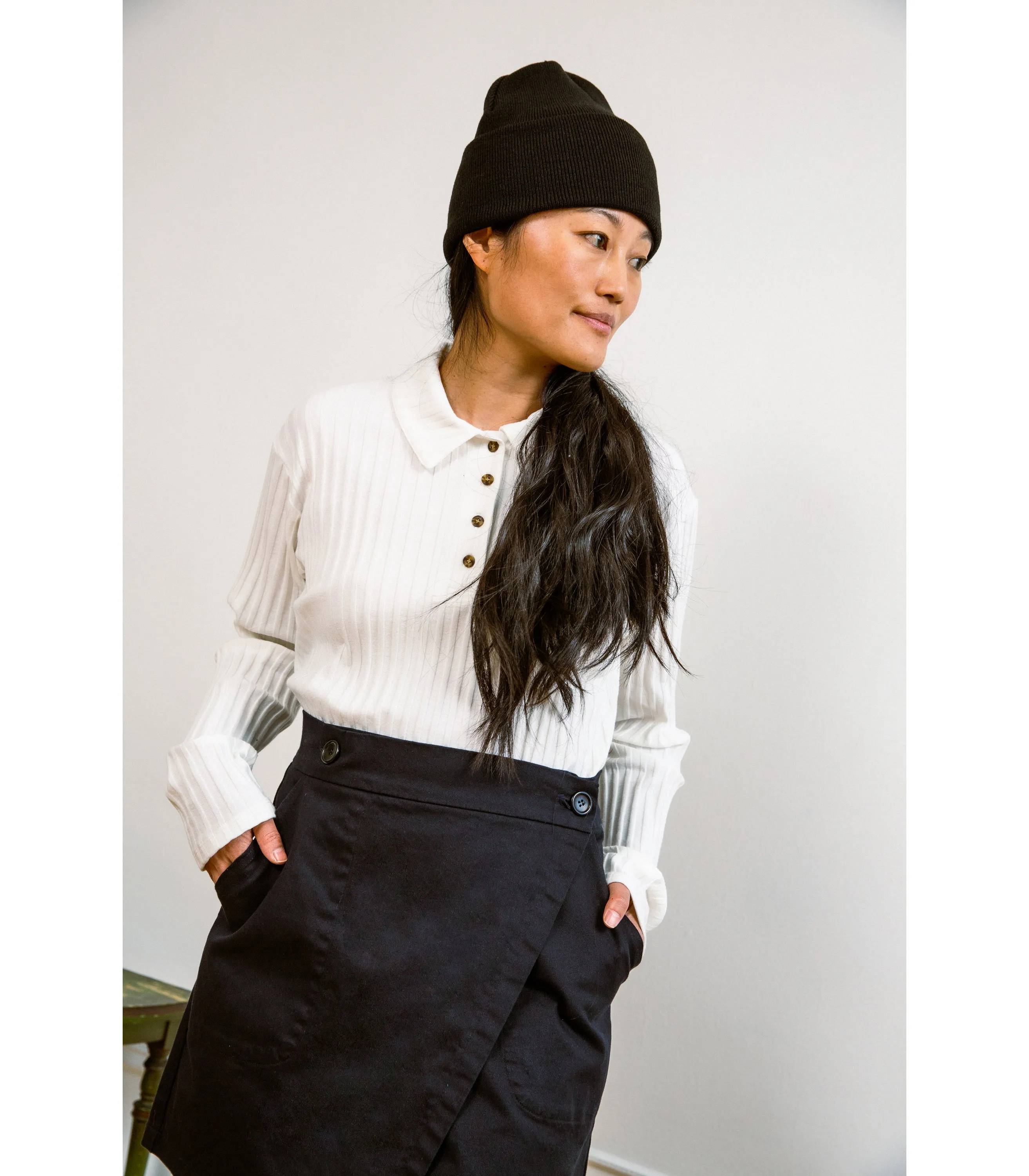 Gina Wrap Mini Skirt - Black sold by Loup product image thumbnail 4