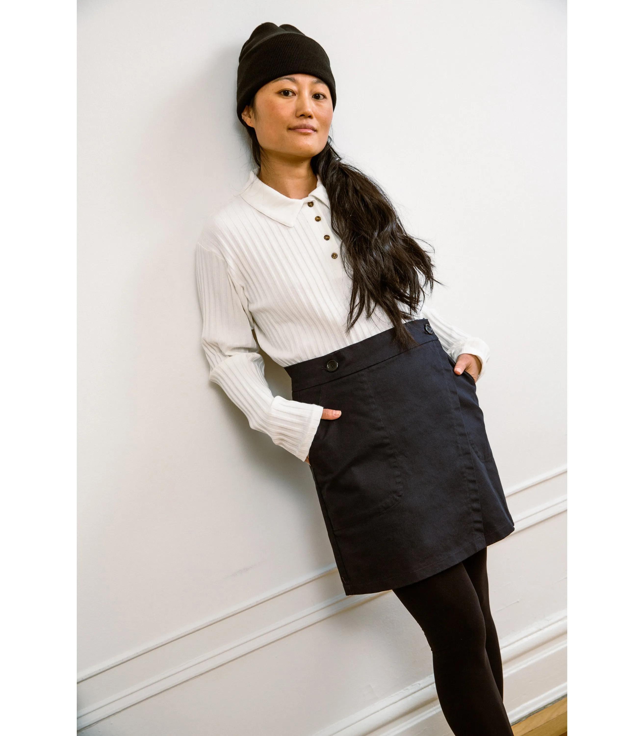 Gina Wrap Mini Skirt - Black sold by Loup product image thumbnail 3