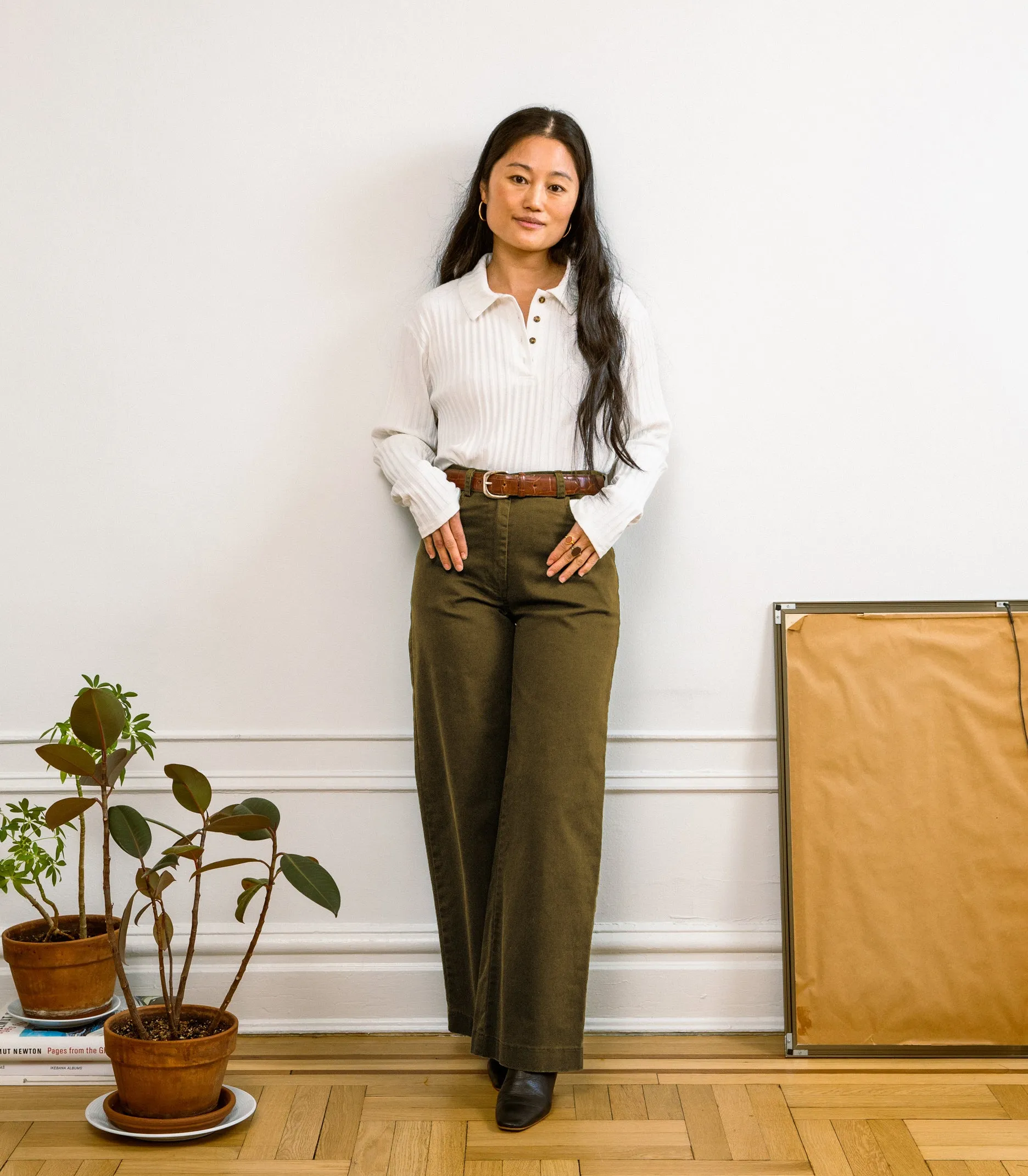 Toni Wide Ankle Pants - Moss sold by Loup