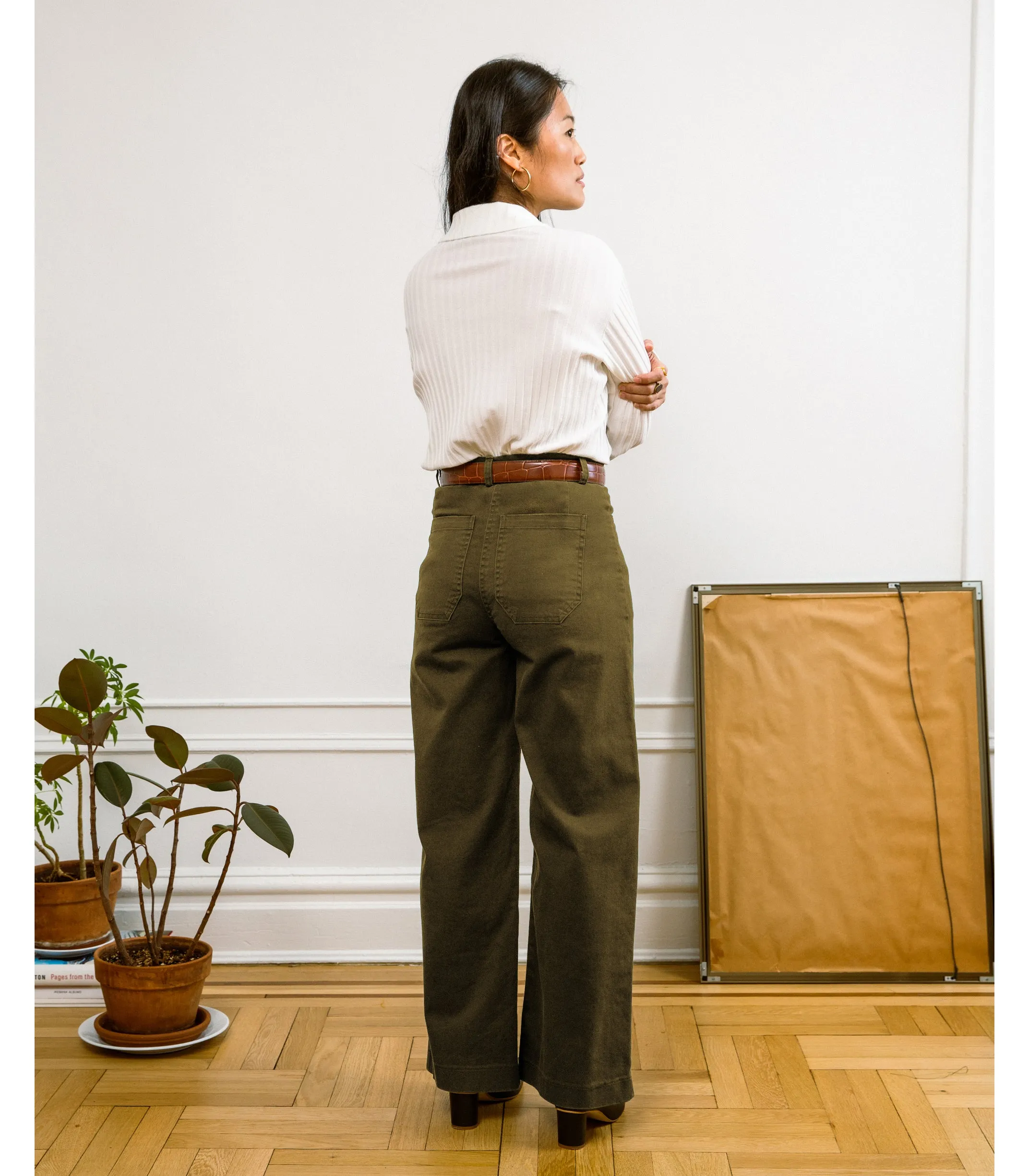 Toni Wide Ankle Pants - Moss sold by Loup product image thumbnail 2