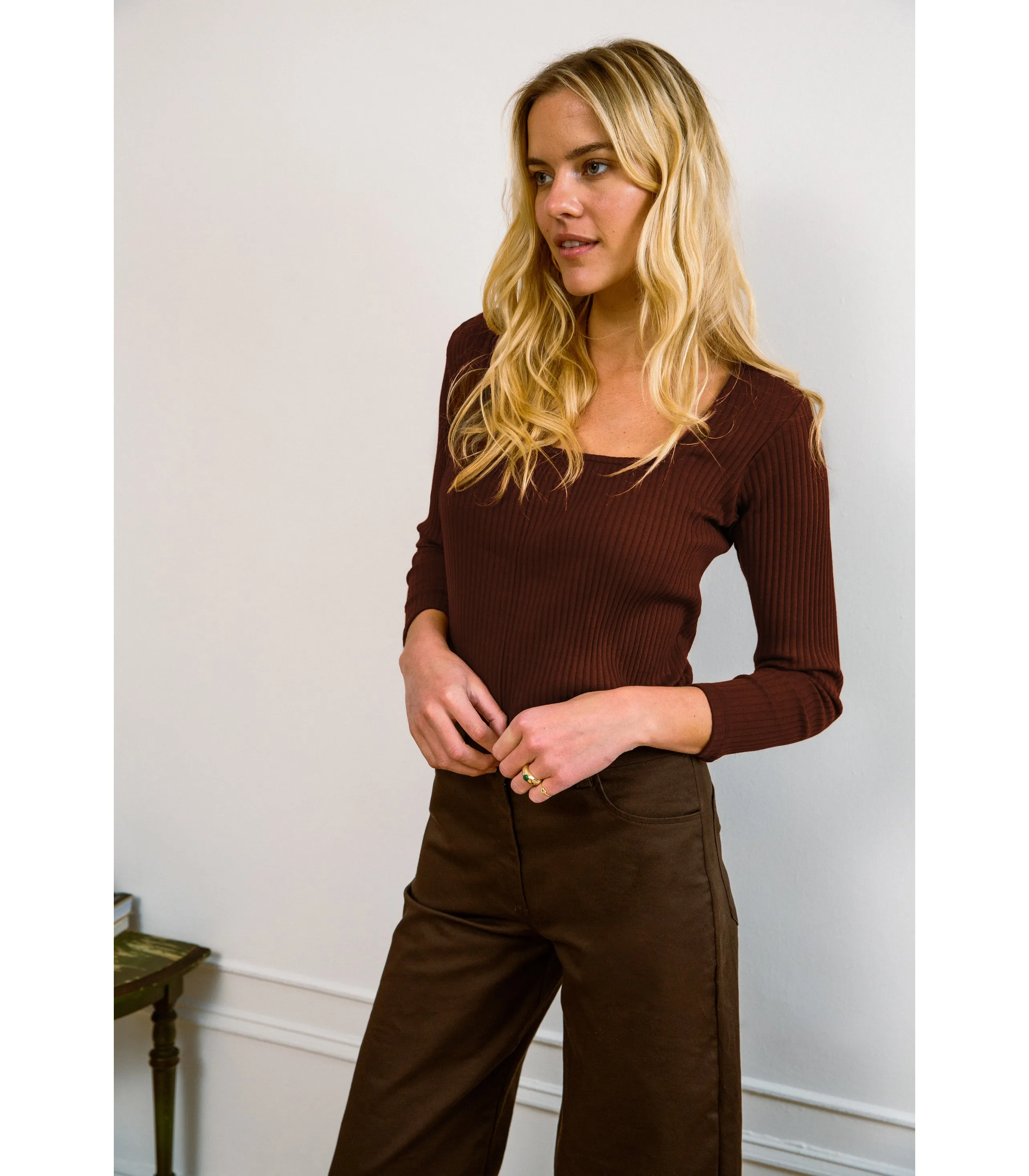 Toni Wide Ankle Pants - Brown sold by Loup product image thumbnail 4