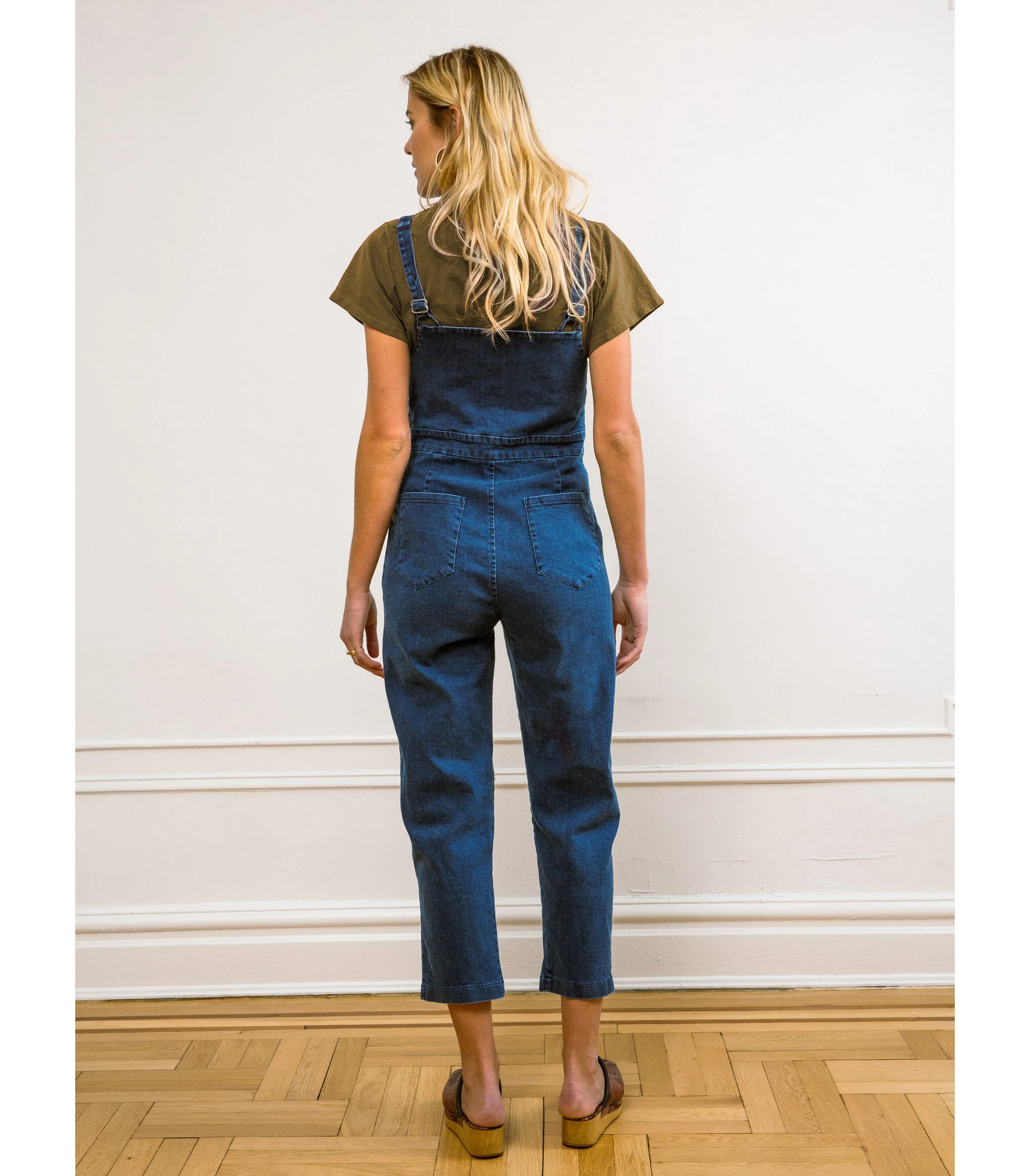 Claudia Zip Front Cropped Jumpsuit - Washed Indigo sold by Loup product image thumbnail 2