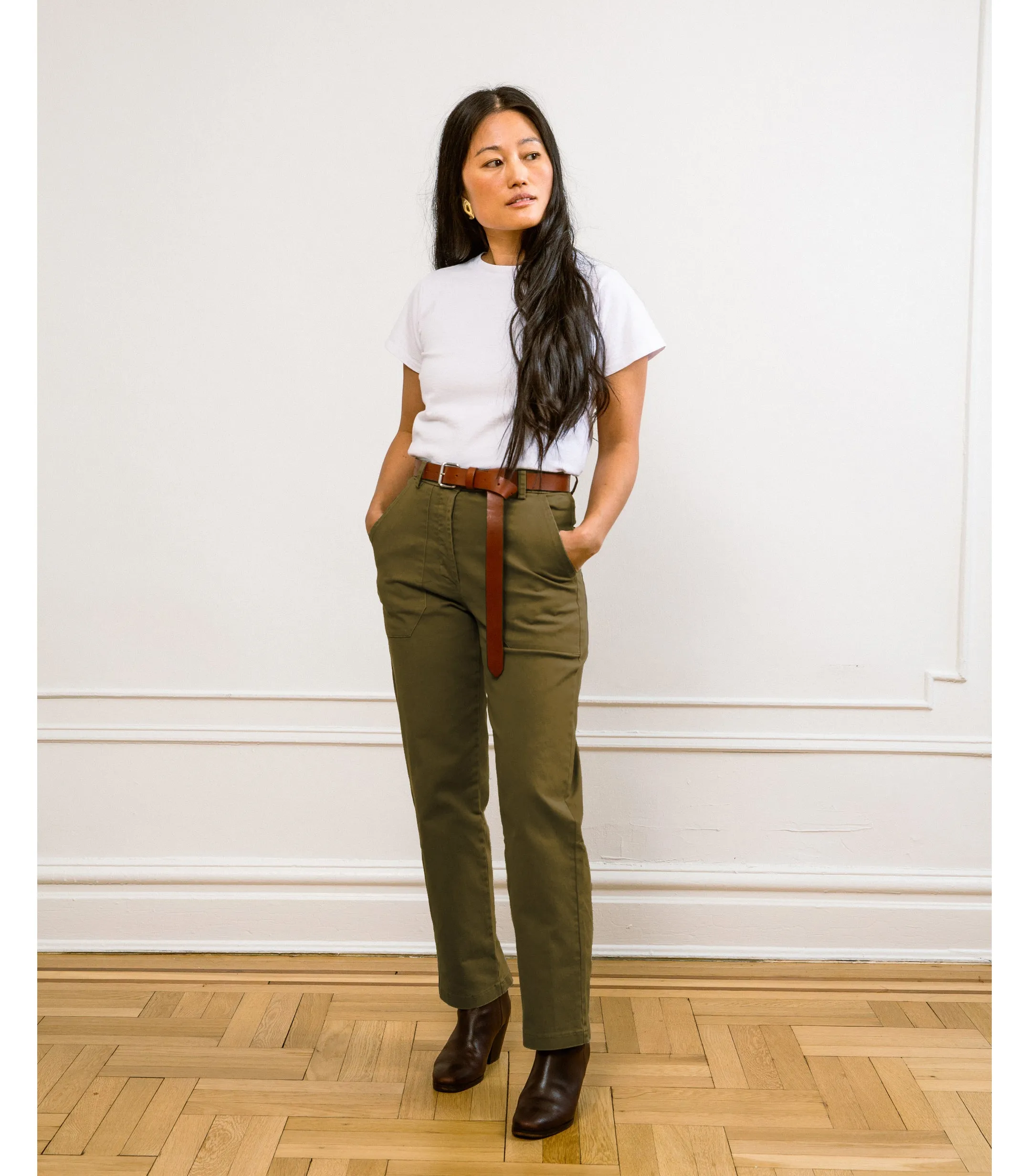 James Straight-Leg Work Pant - Moss sold by Loup
