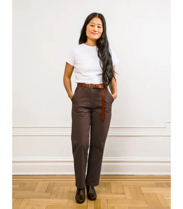 James Straight-Leg Work Pant - Brown sold by Loup