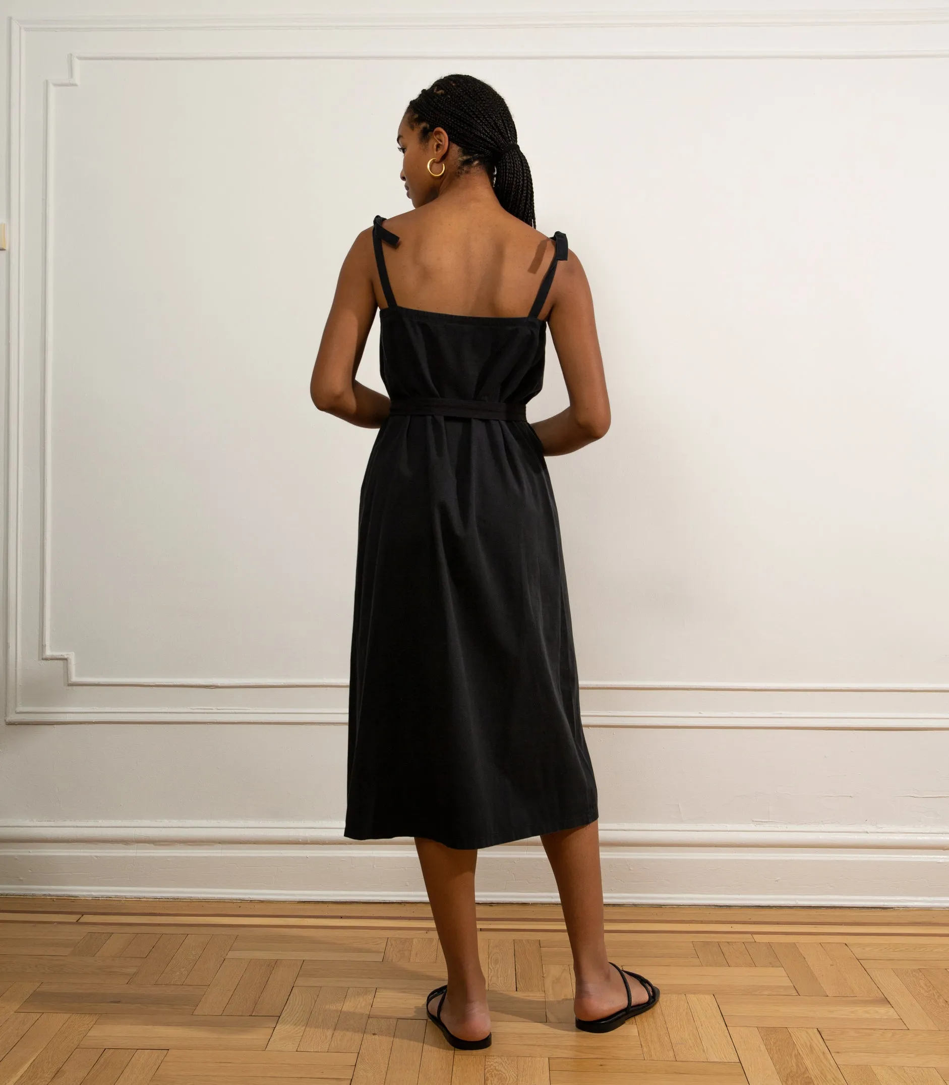 Penelope Tie Strap Dress - Black sold by Loup product image thumbnail 4