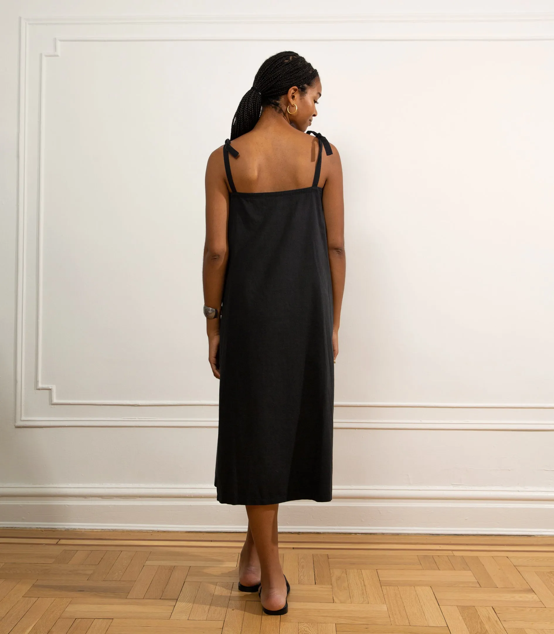 Penelope Tie Strap Dress - Black sold by Loup product image thumbnail 3