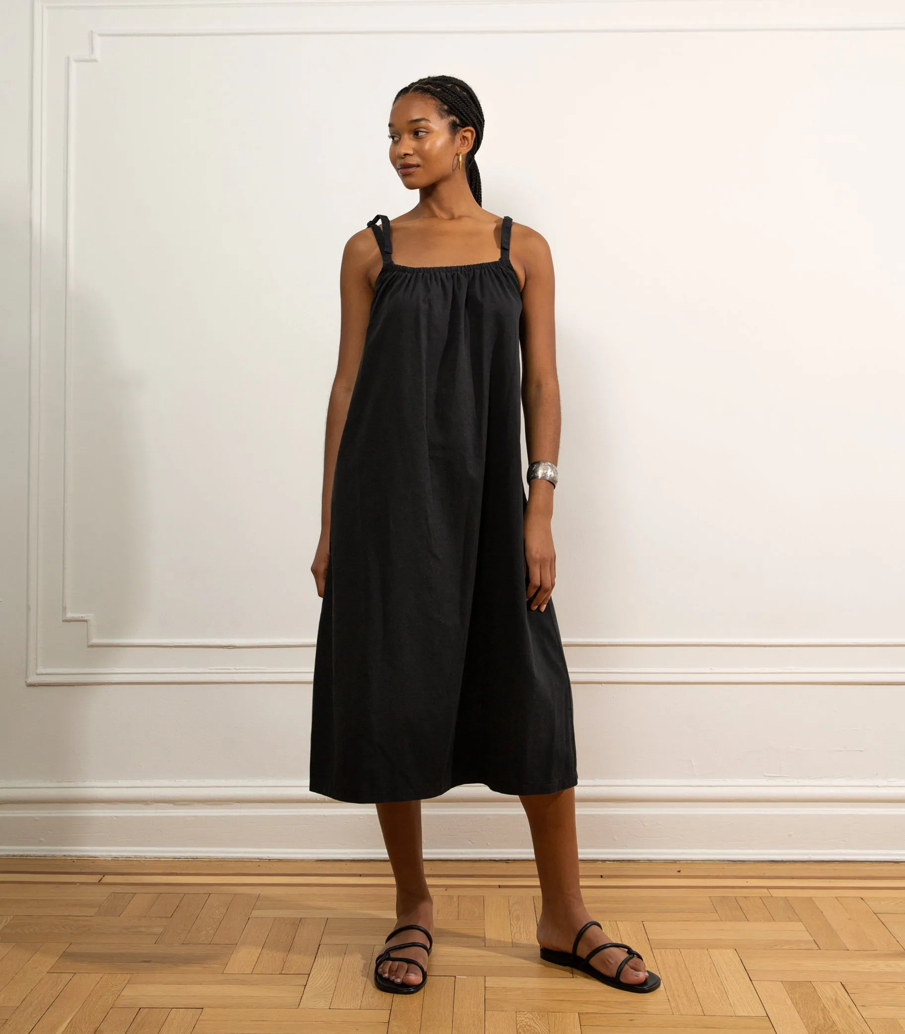 Penelope Tie Strap Dress - Black sold by Loup product image thumbnail 2