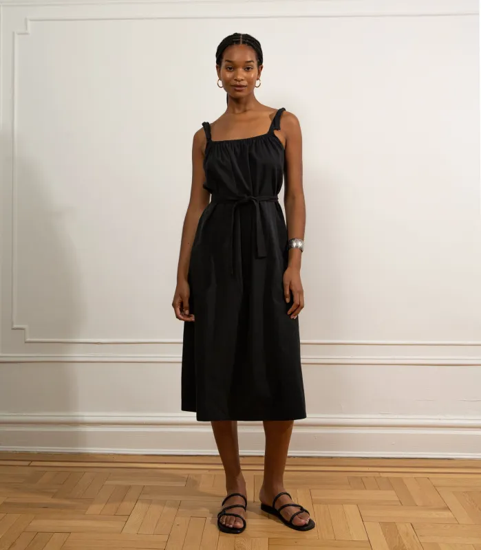 Penelope Tie Strap Dress - Black sold by Loup