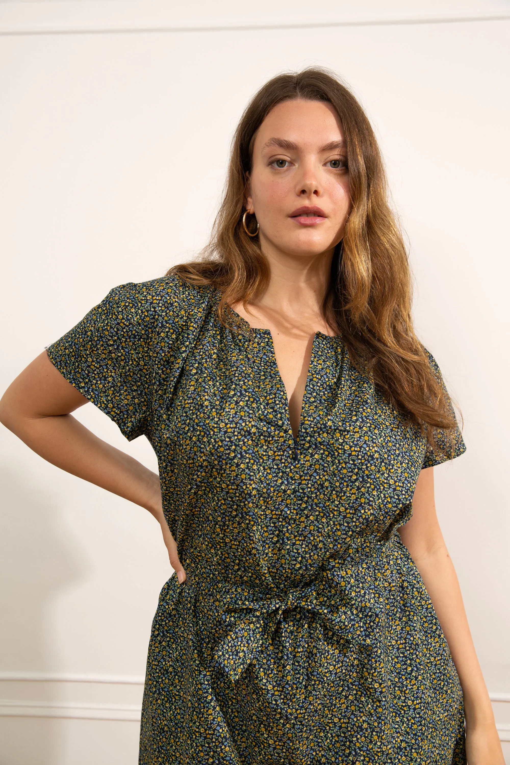 Paloma Short Sleeve Zip Romper - Floral sold by Loup product image thumbnail 5