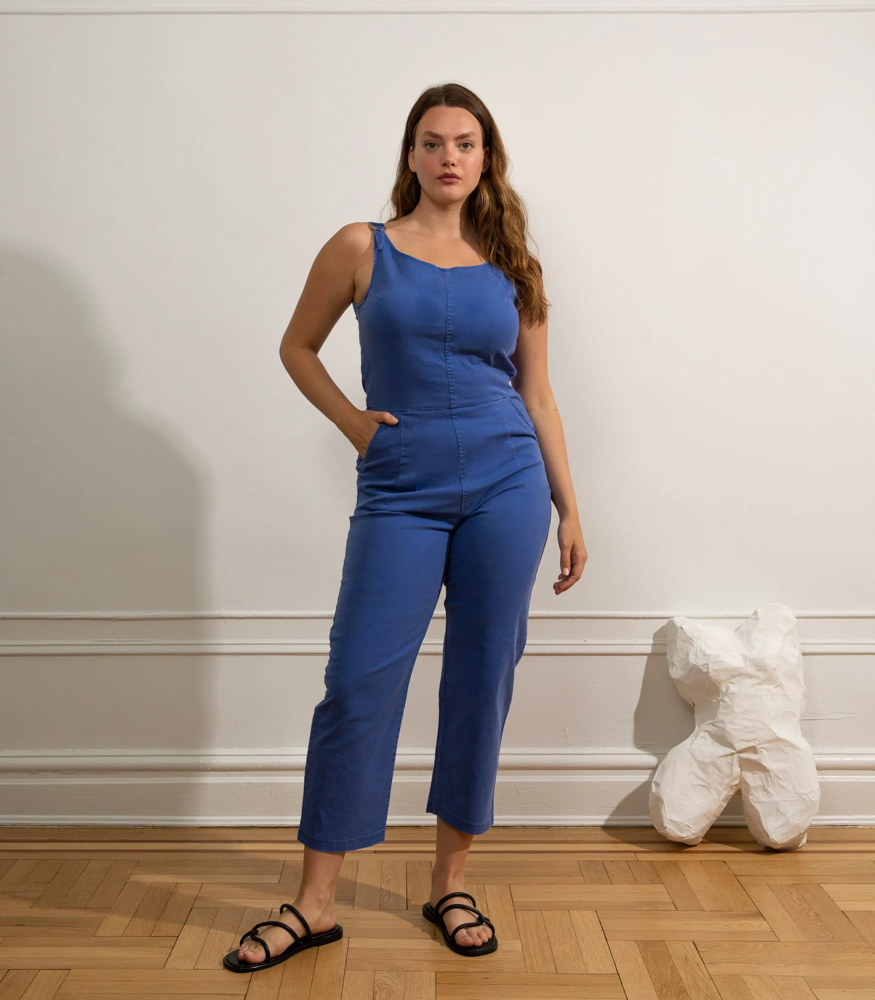 Claire Sleeveless Buckle Jumpsuit - Royal sold by Loup