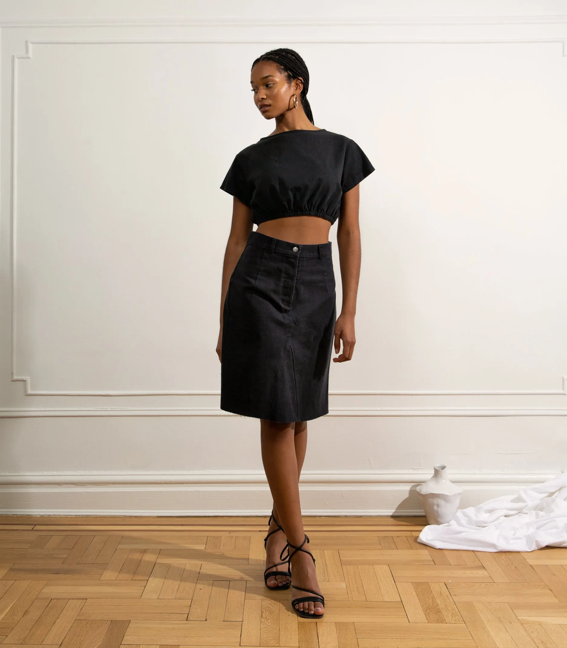 Daria Pencil Skirt - Black sold by Loup