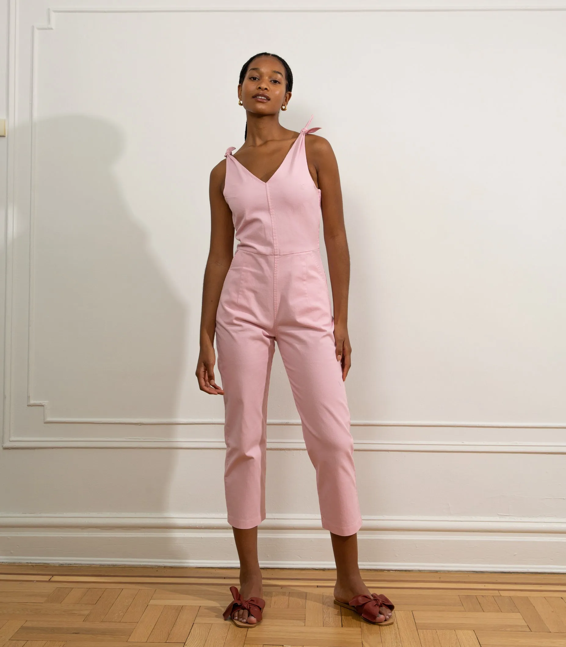Slate Tie Strap Coveralls - Pink sold by Loup product image thumbnail 3