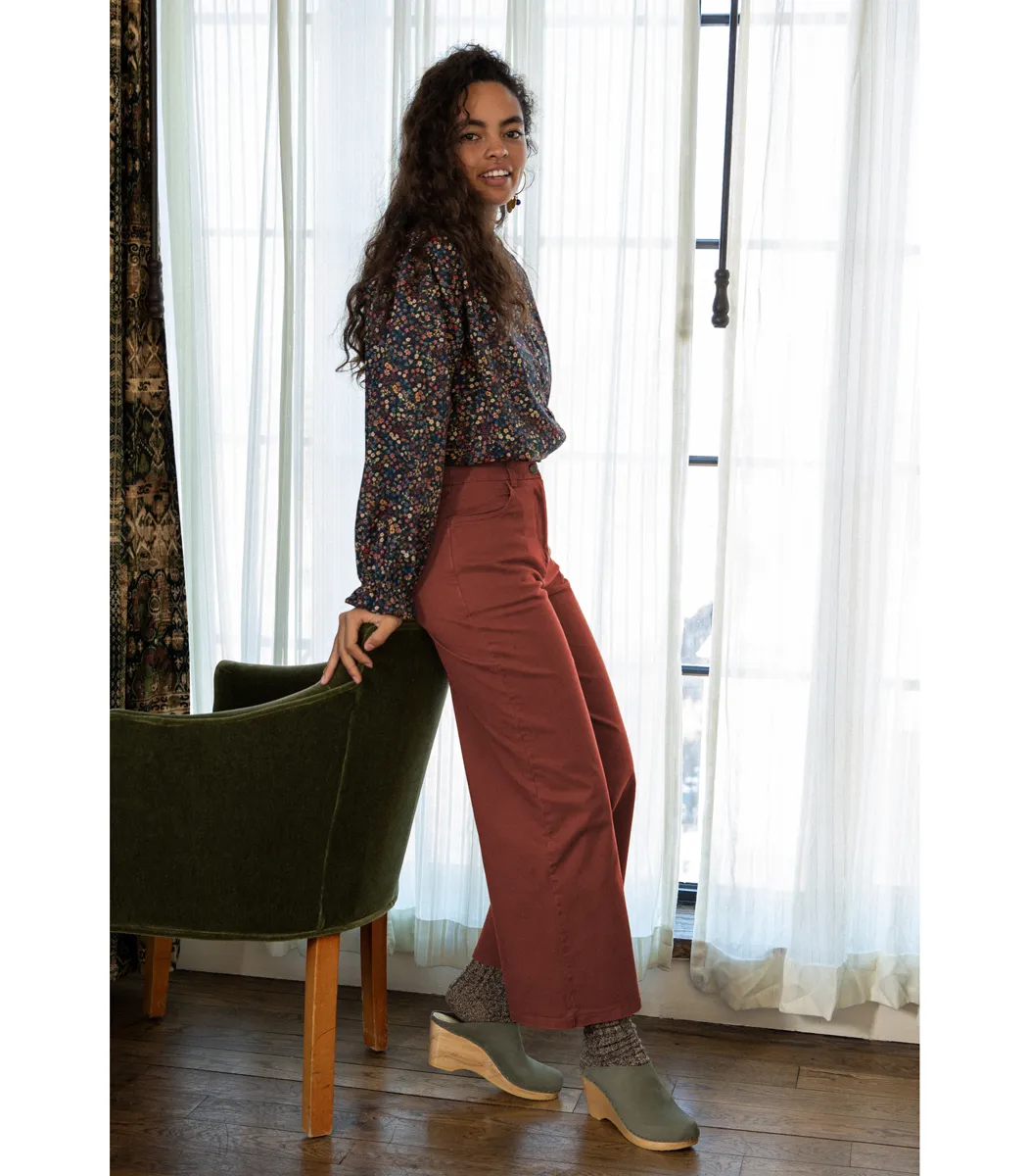 Toni Wide Ankle Pants - Terracotta sold by Loup product image thumbnail 5