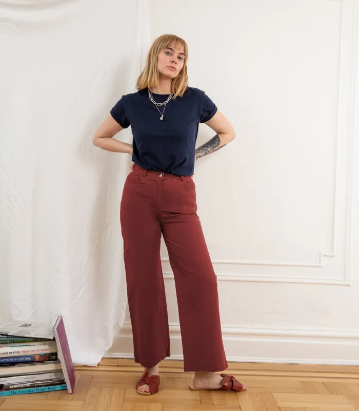 Toni Wide Ankle Pants - Terracotta sold by Loup