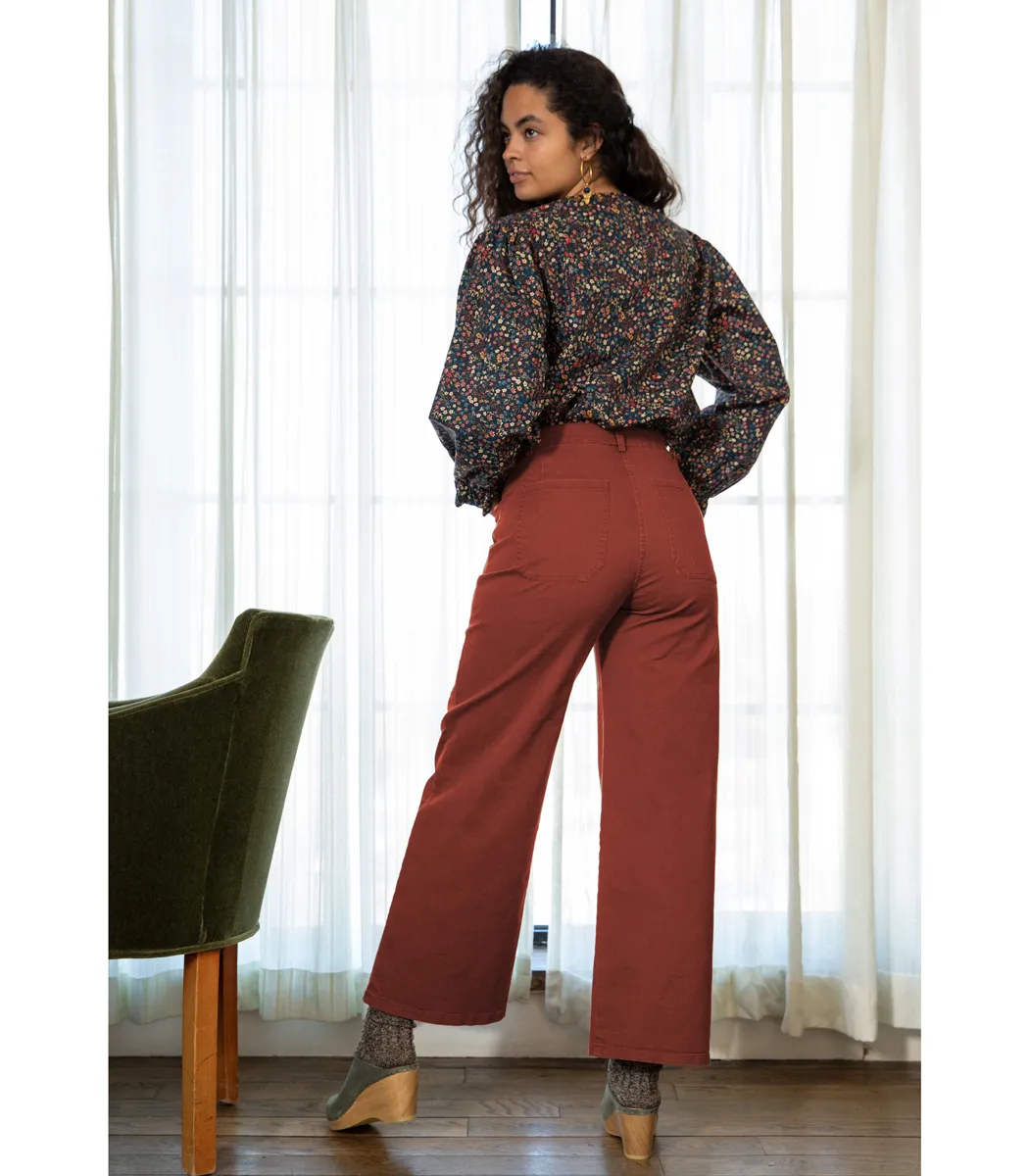Toni Wide Ankle Pants - Terracotta sold by Loup product image thumbnail 4