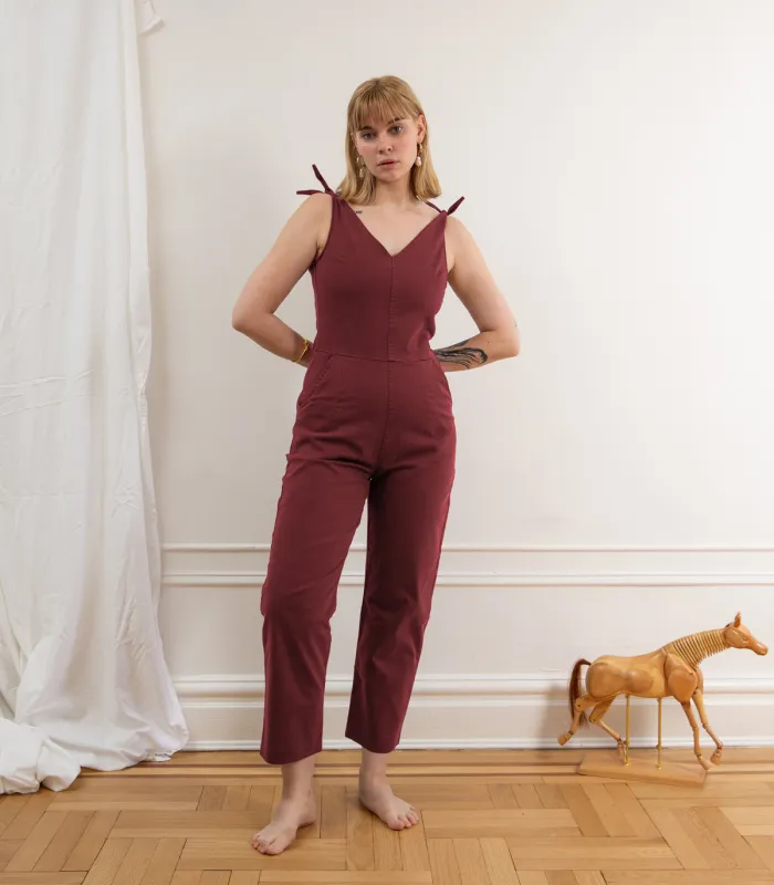 Slate Tie Strap Coveralls - Terracotta made by Loup