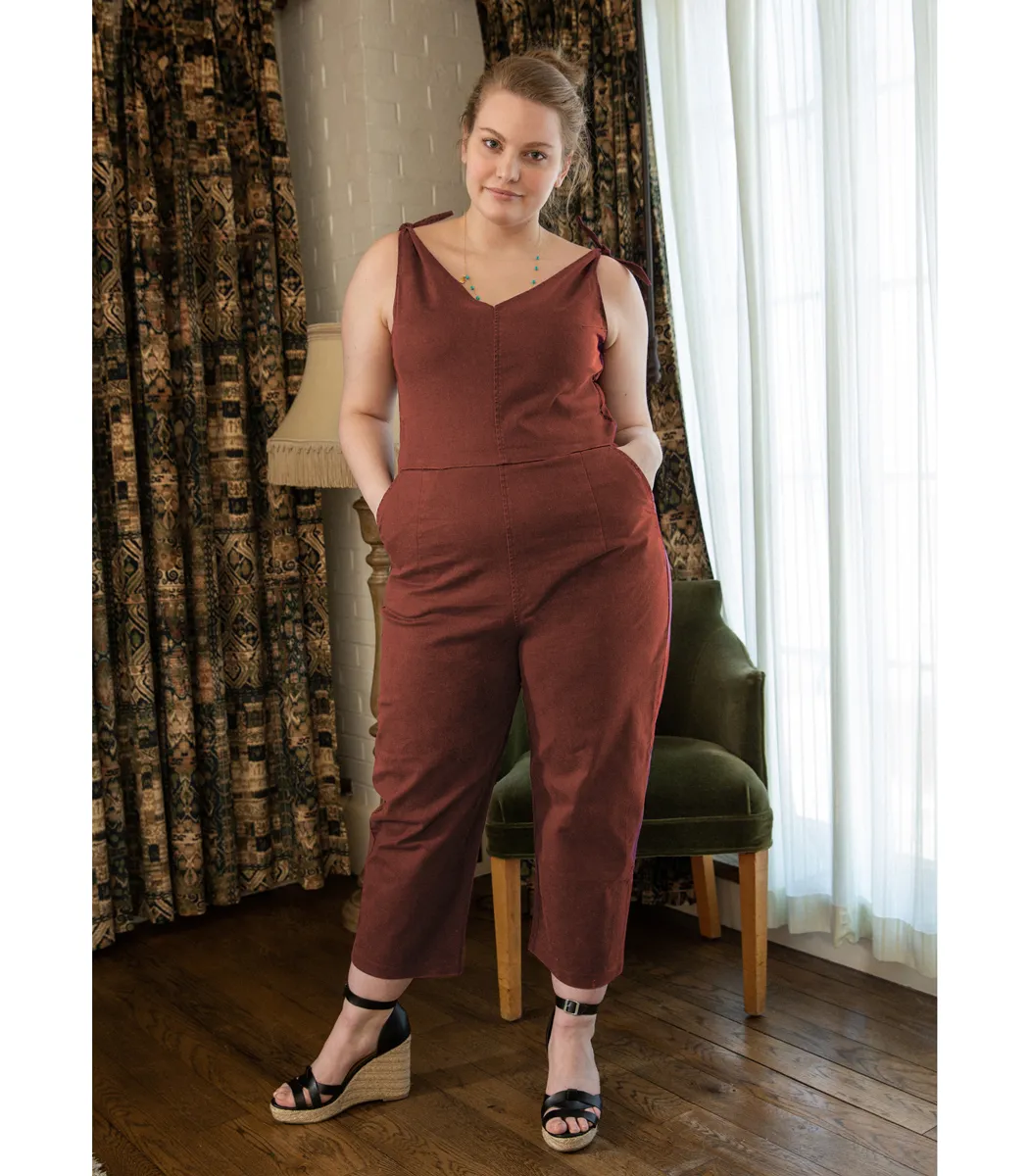 Slate Tie Strap Coveralls - Terracotta sold by Loup product image thumbnail 3