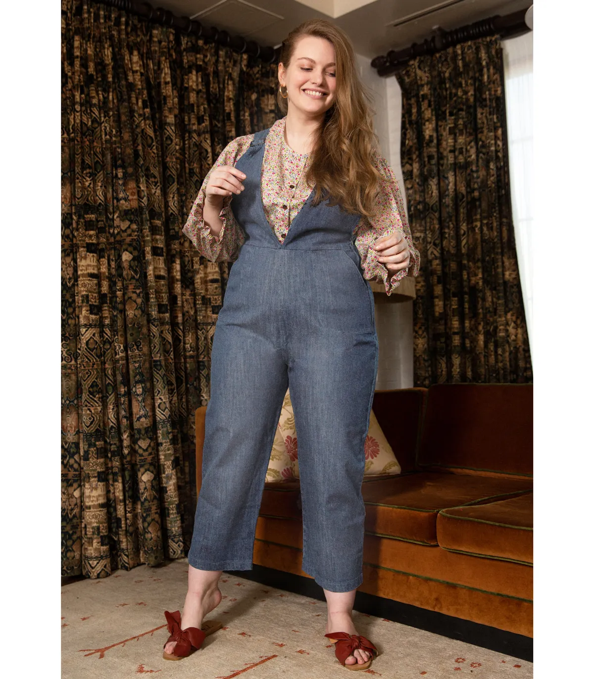 Rhoda Buckle Strap Coveralls - Washed Indigo sold by Loup product image thumbnail 3