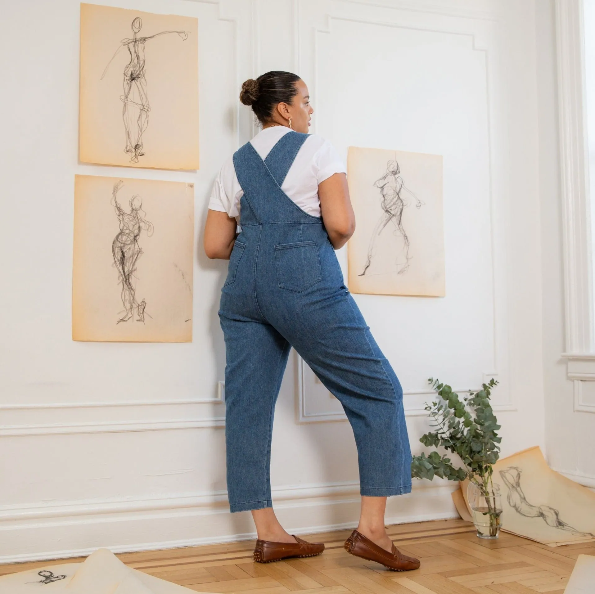 Rhoda Buckle Strap Coveralls - Washed Indigo sold by Loup product image thumbnail 2