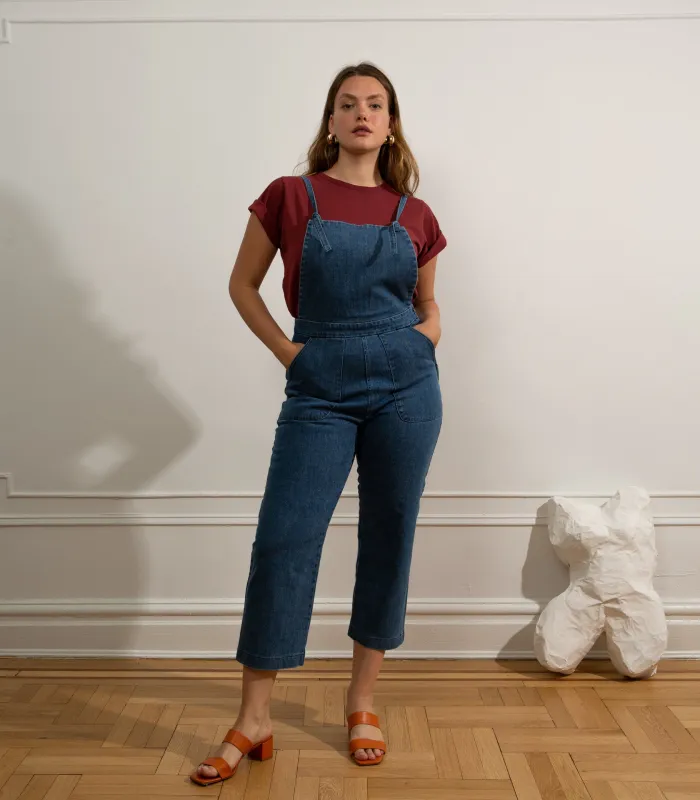 Knot Overalls - Washed Indigo sold by Loup