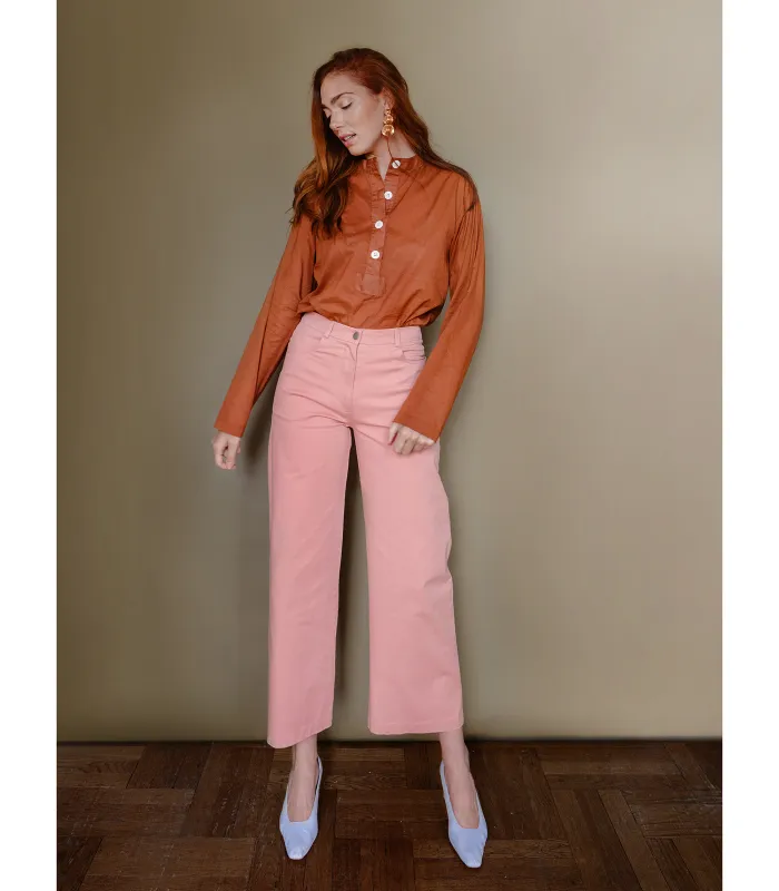 Toni Wide Ankle Pants - Rose sold by Loup