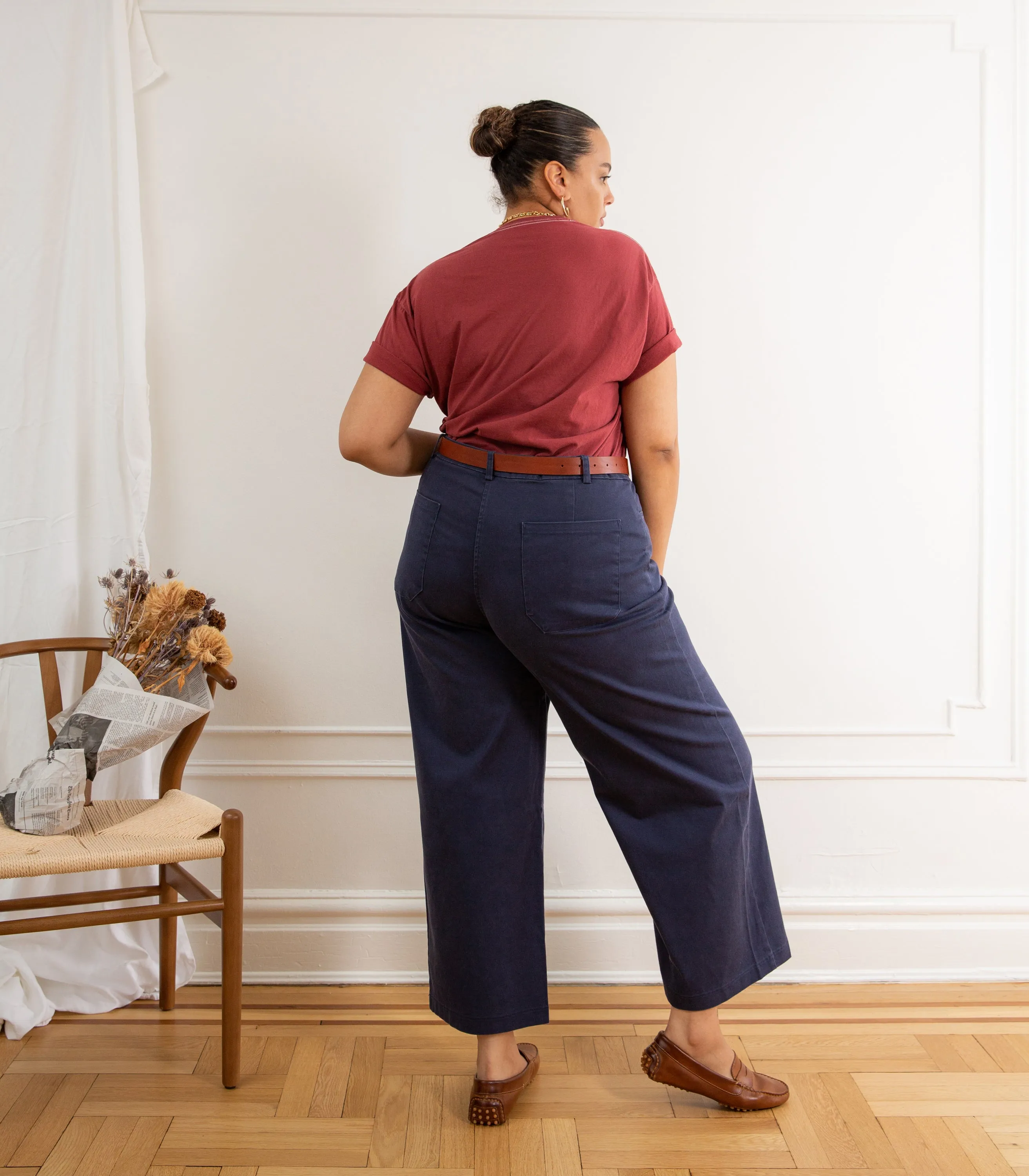 Toni Wide Ankle Pants - Navy sold by Loup product image thumbnail 2