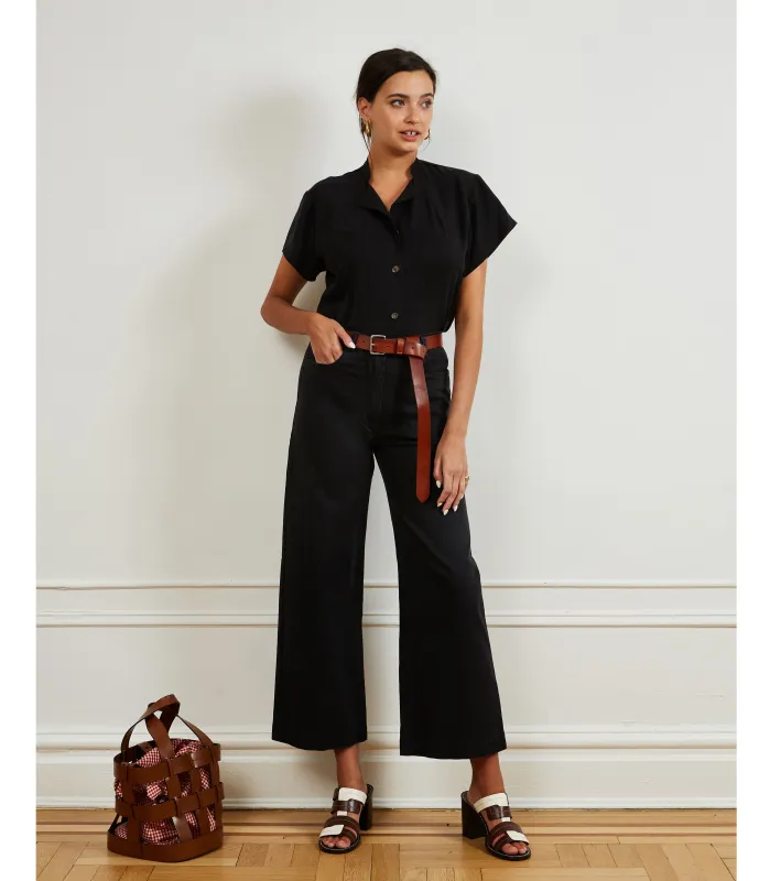 Toni Wide Ankle Pants - Black sold by Loup