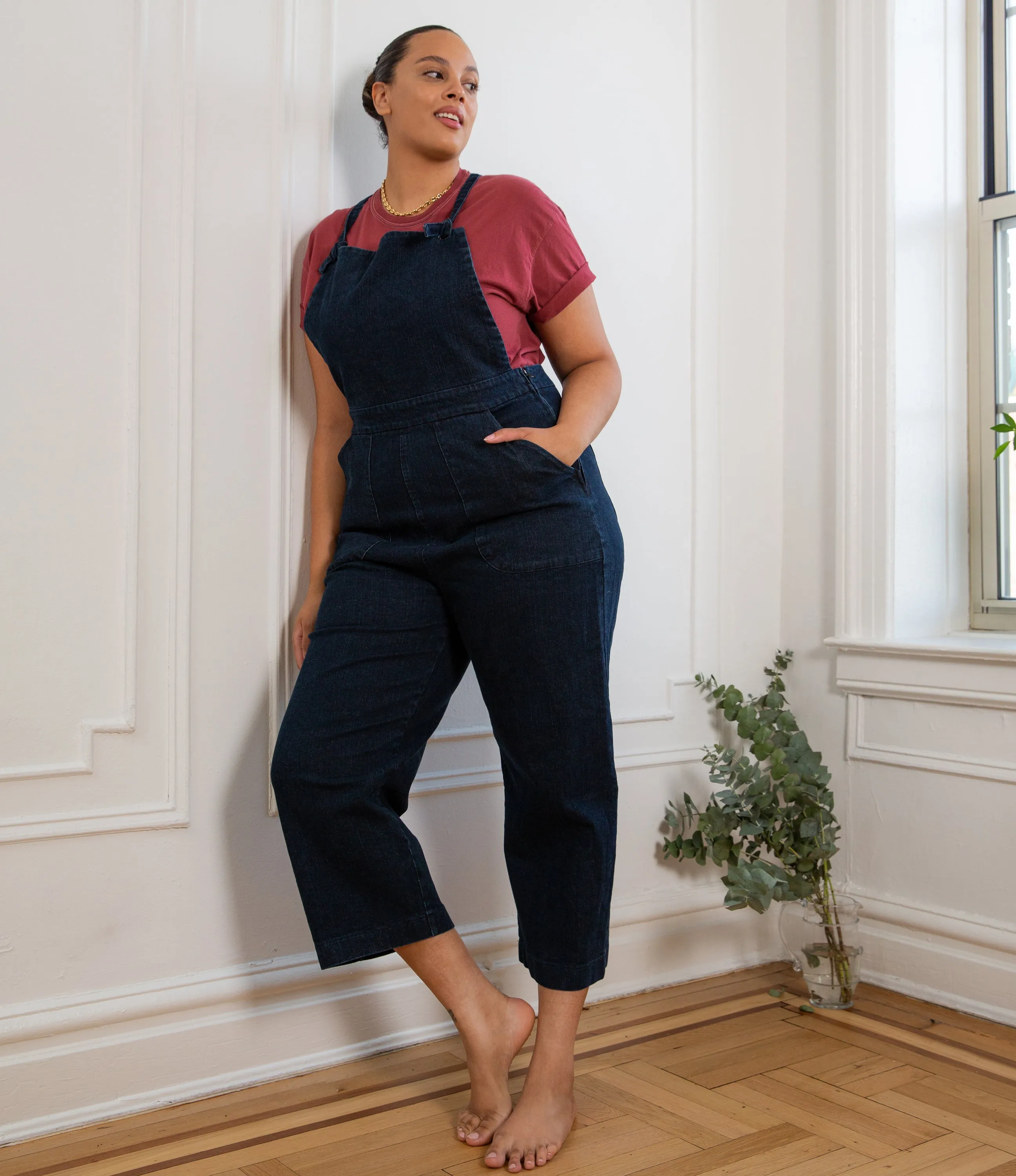 Knot Overalls - Dark Indigo sold by Loup