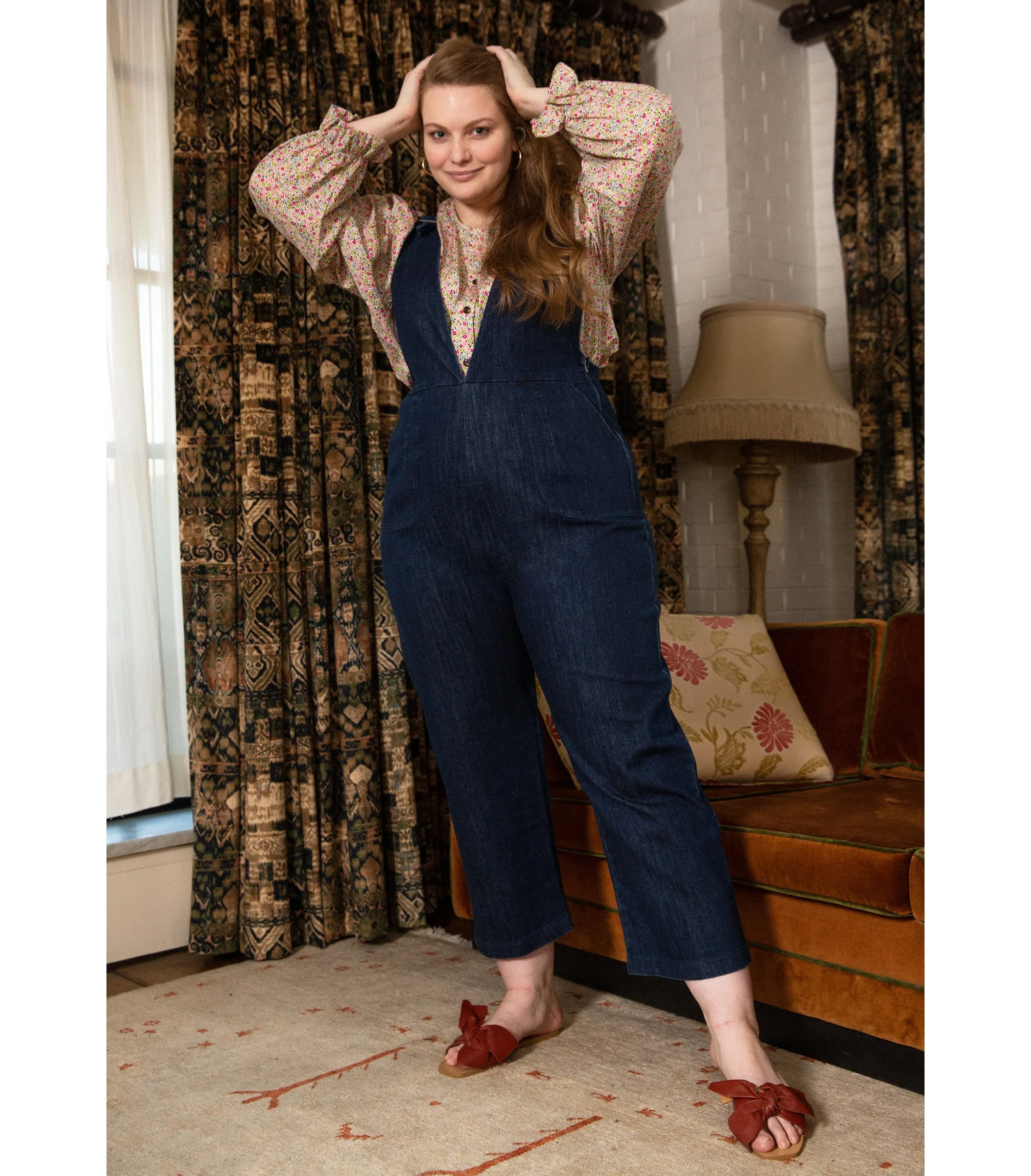 Rhoda Buckle Strap Coveralls - Dark Indigo sold by Loup product image thumbnail 3