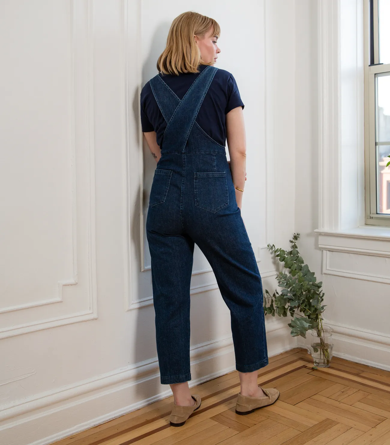 Rhoda Buckle Strap Coveralls - Dark Indigo sold by Loup product image thumbnail 5