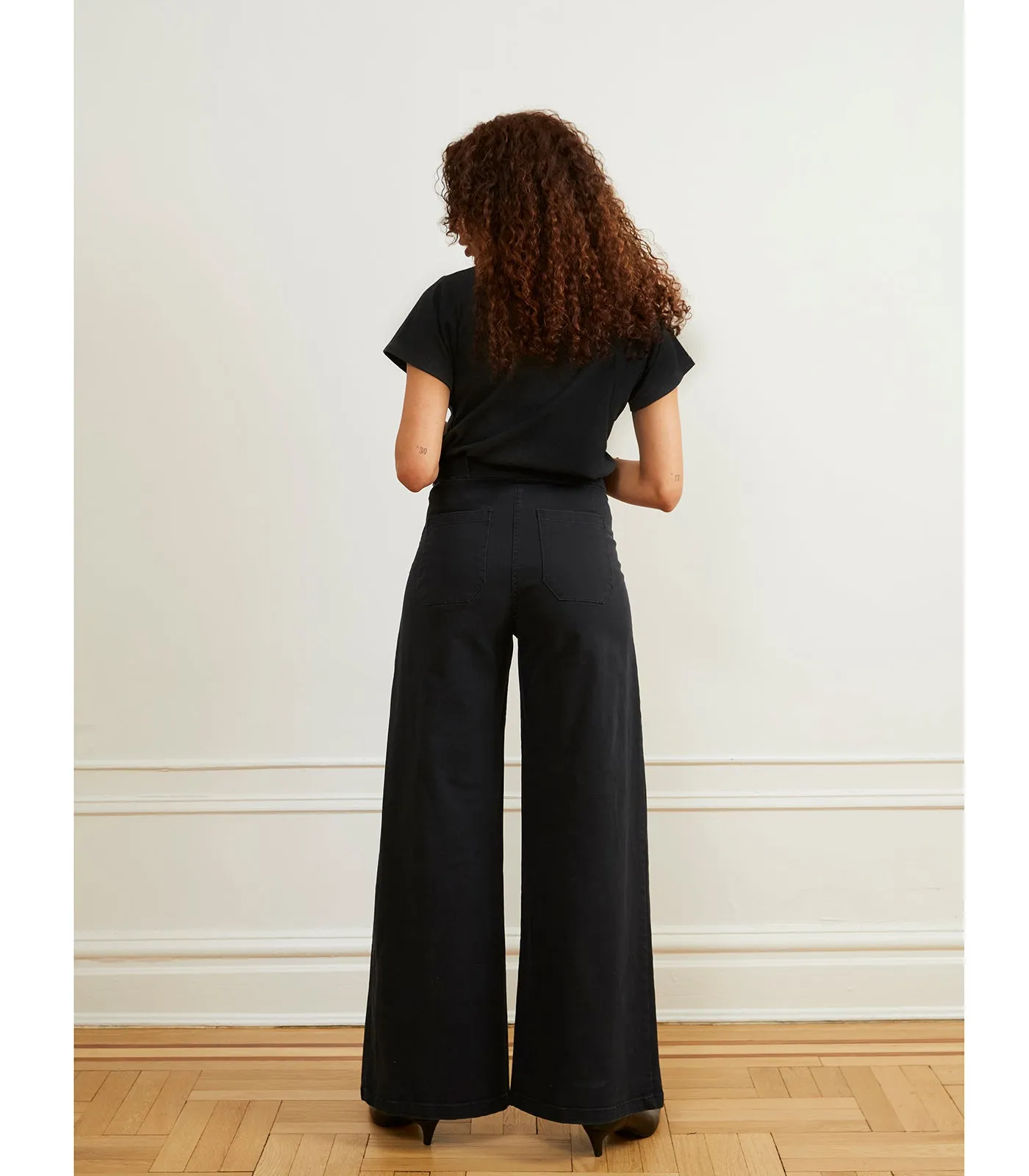 Long Sabrina Wide-Leg Pants - Black sold by Loup product image thumbnail 4