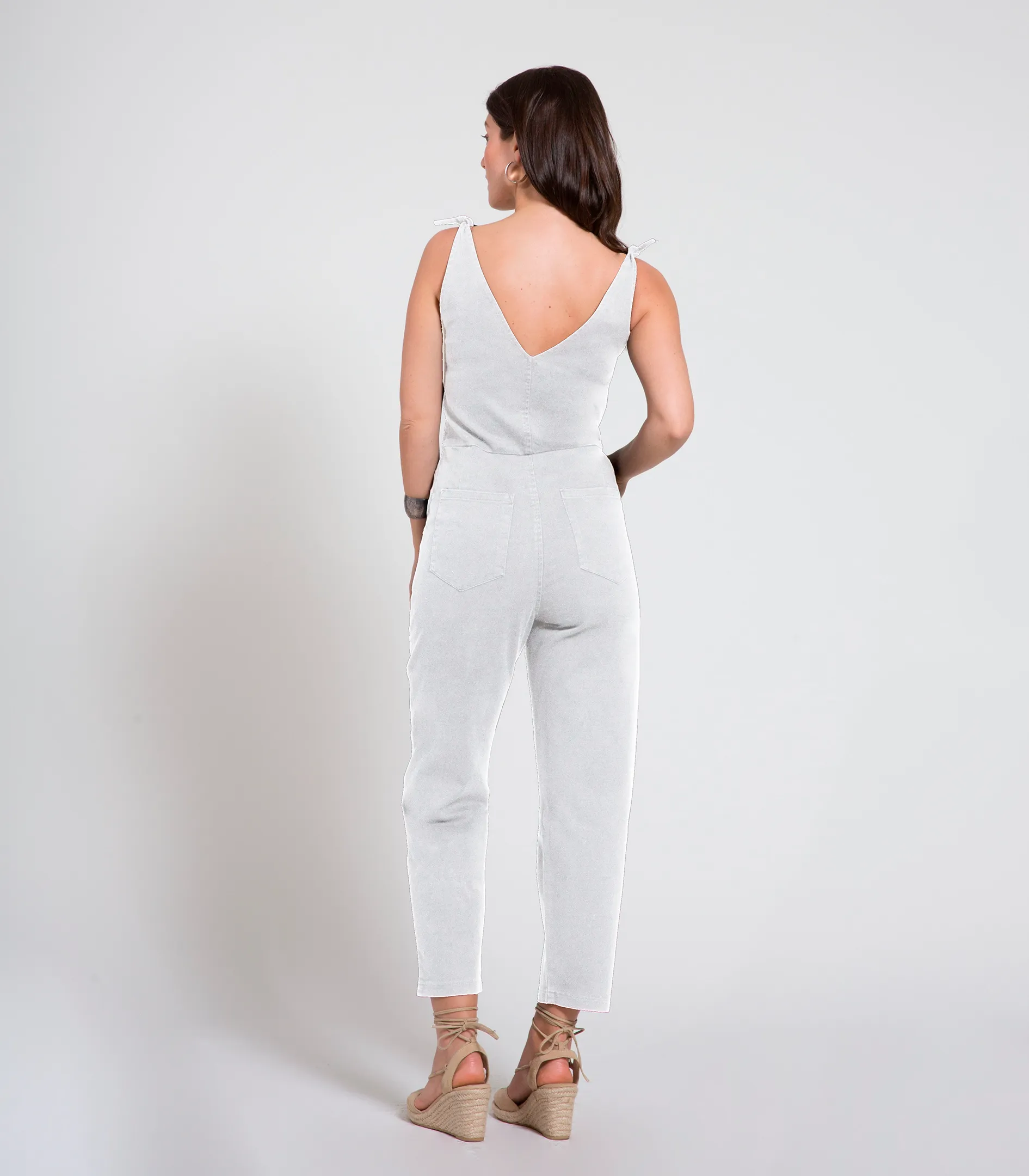 Slate Tie Strap Coveralls - White sold by Loup product image thumbnail 2