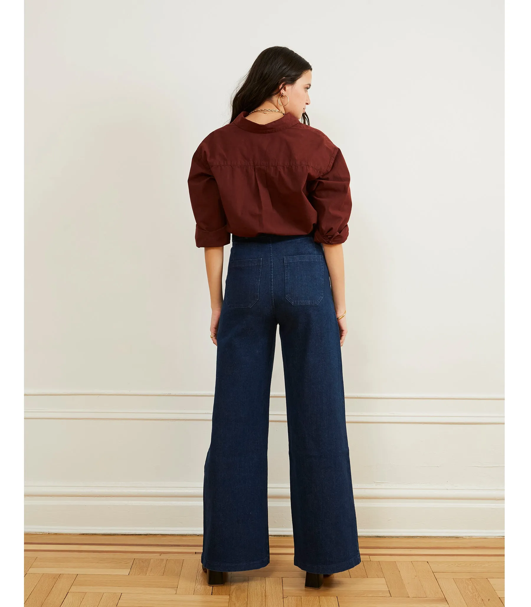 Long Sabrina Wide-Leg Jeans - Dark Indigo sold by Loup product image thumbnail 2