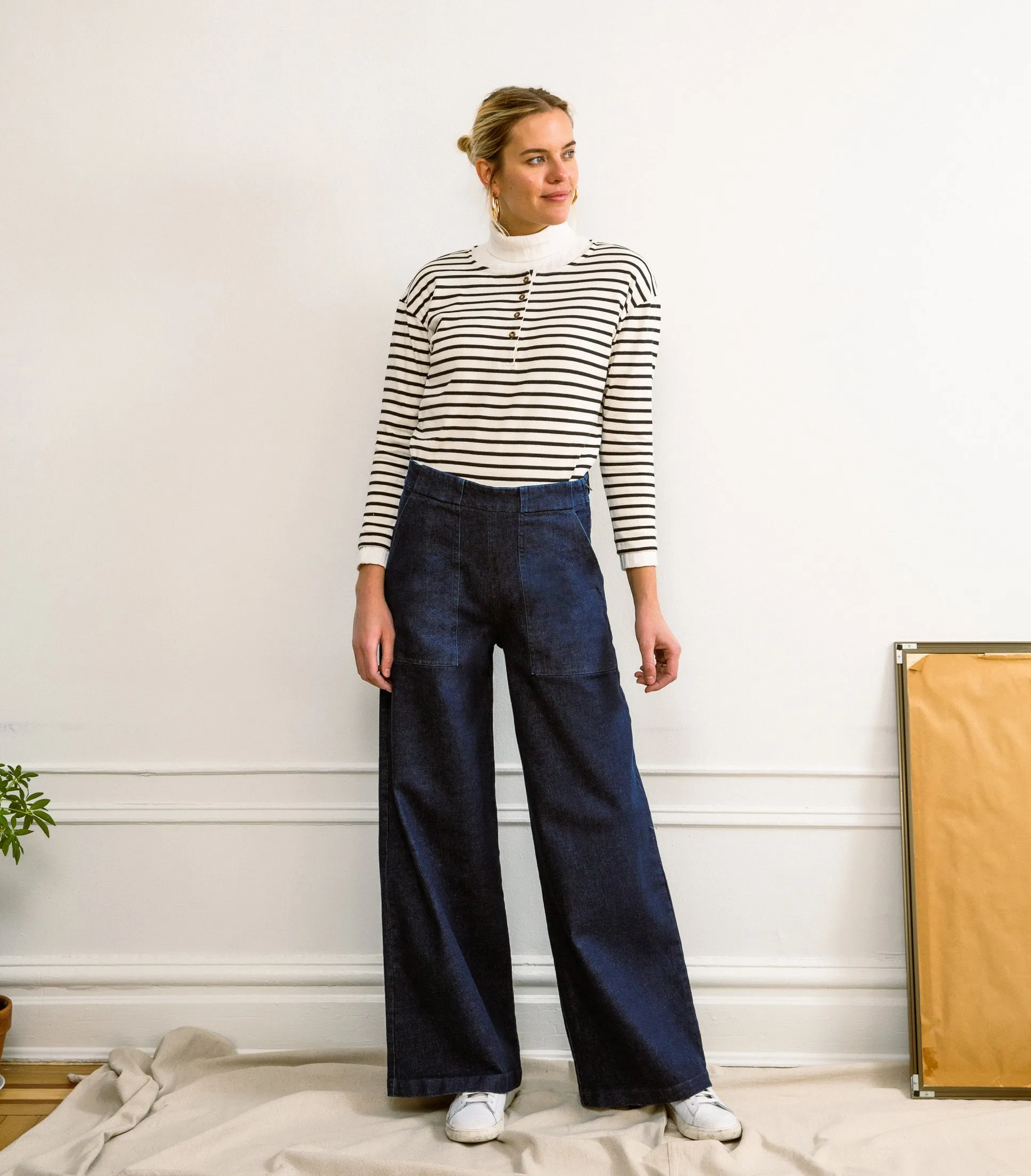Long Sabrina Wide-Leg Jeans - Dark Indigo sold by Loup product image thumbnail 4