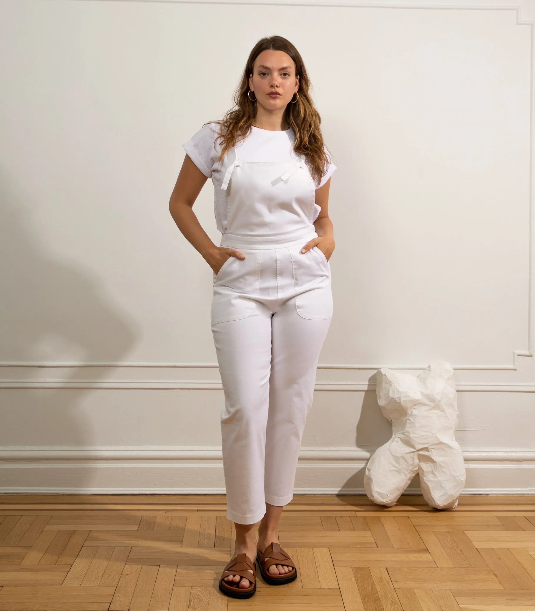 Knot Overalls - White sold by Loup product image thumbnail 4