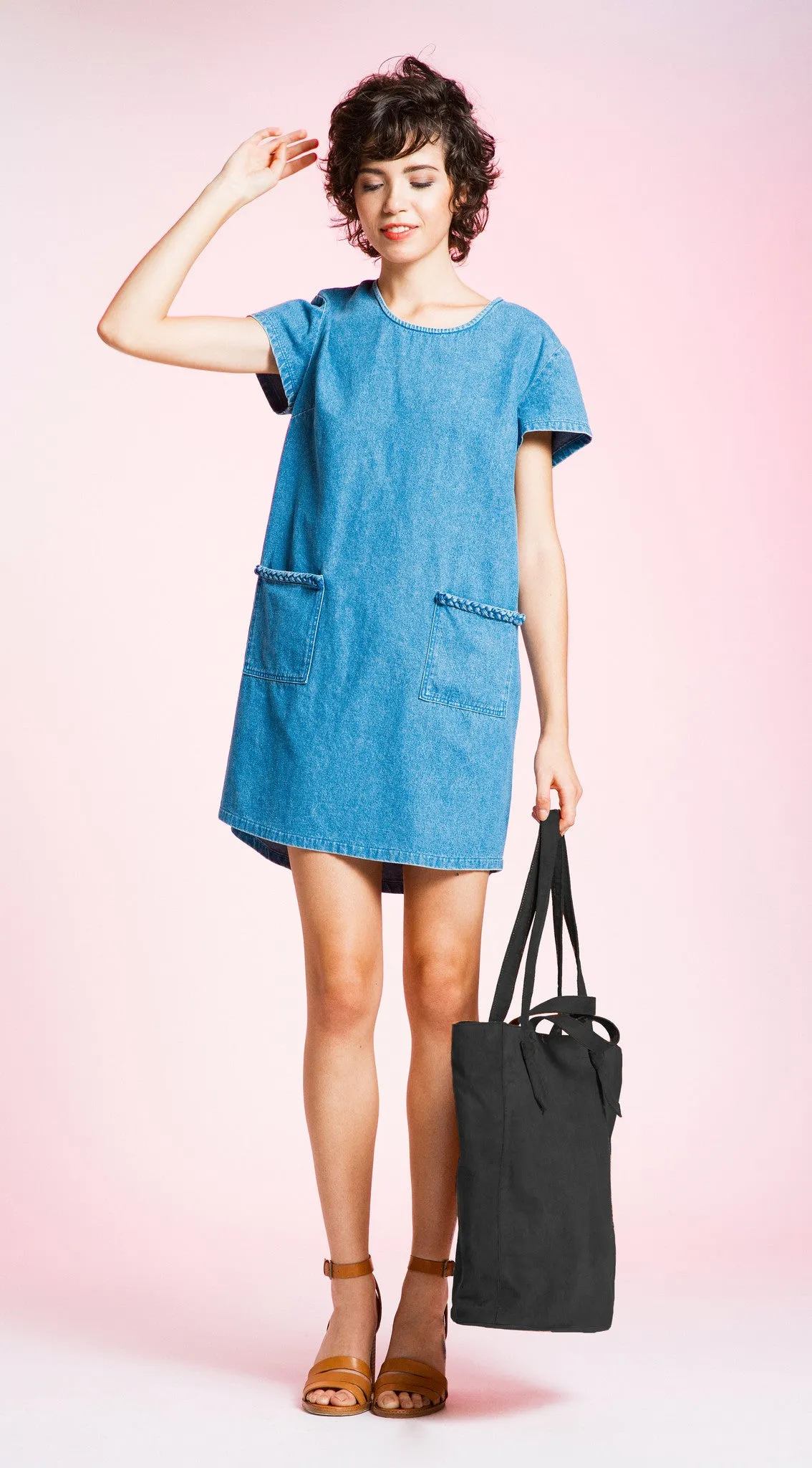 Lightweight Vegan Tote - Black sold by Loup product image thumbnail 4
