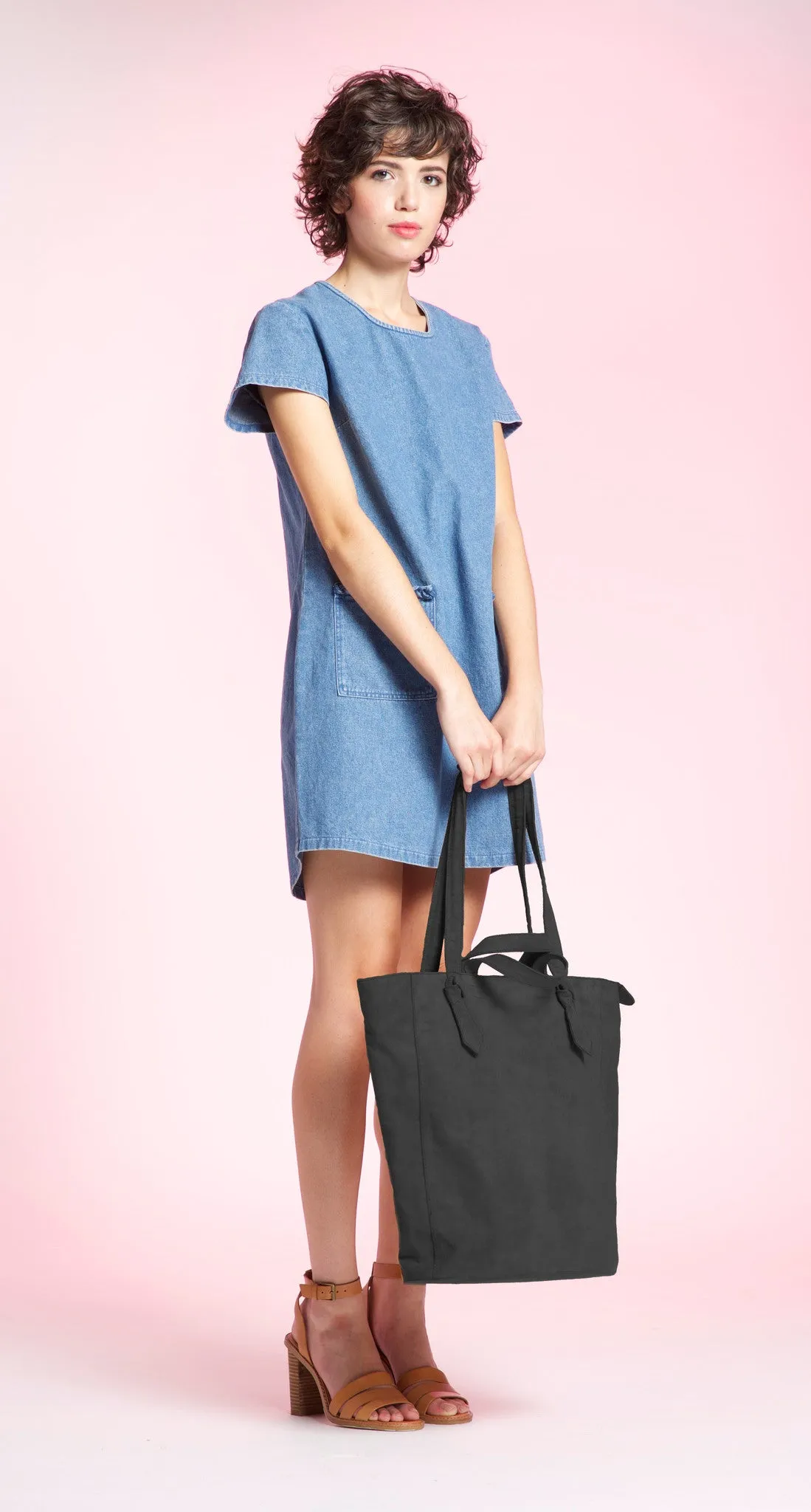 Lightweight Vegan Tote - Black sold by Loup product image thumbnail 3