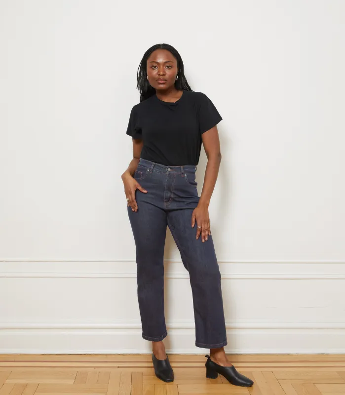 Vivienne Straight Leg Jeans - Dark Indigo made by Loup
