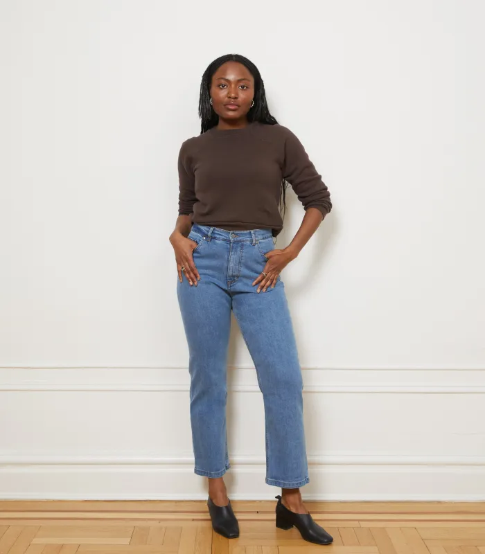 Vivienne Straight Leg Jeans - Washed Indigo made by Loup