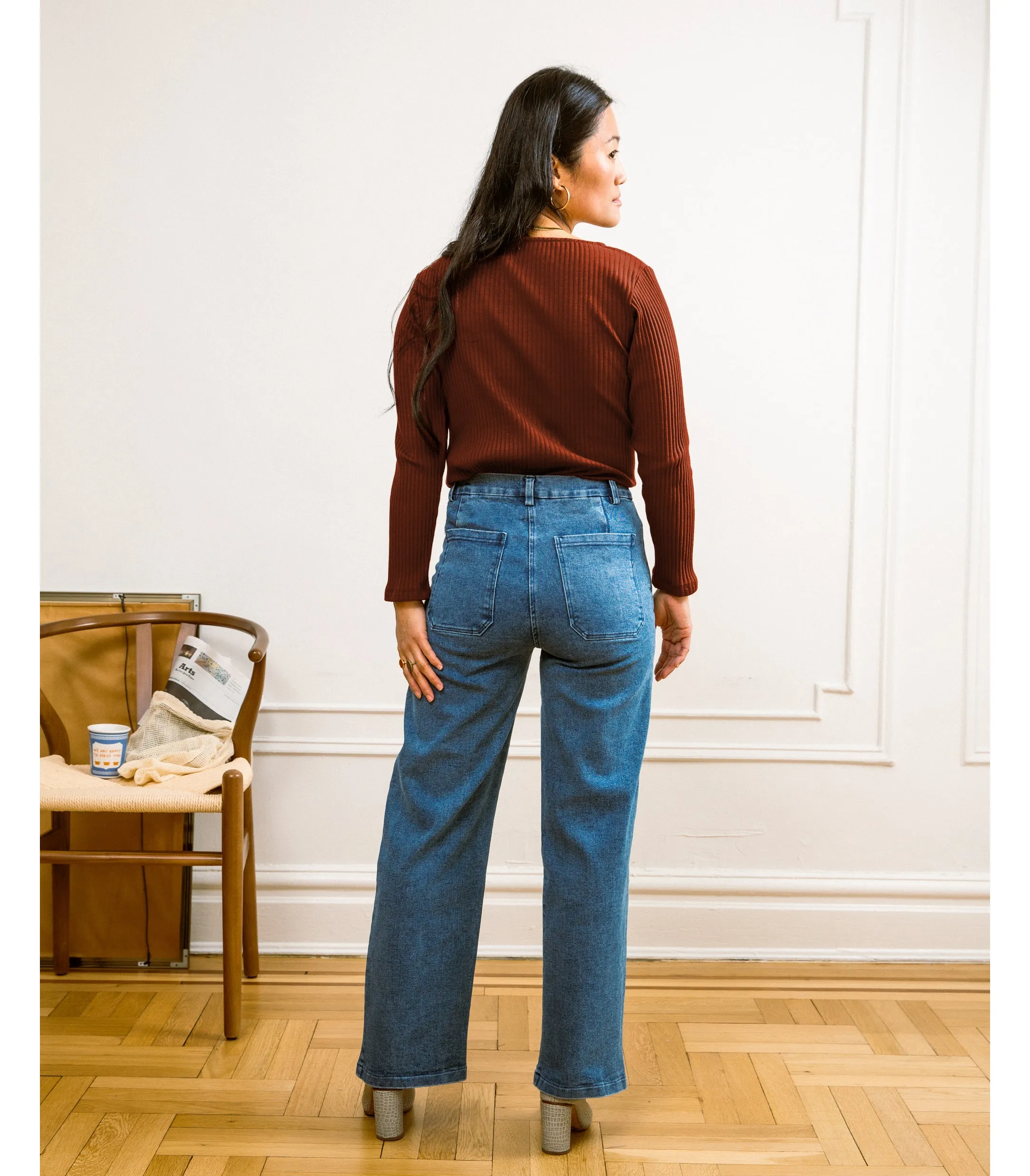 Kate Wide Leg Ankle Jeans - Washed Indigo sold by Loup product image thumbnail 2