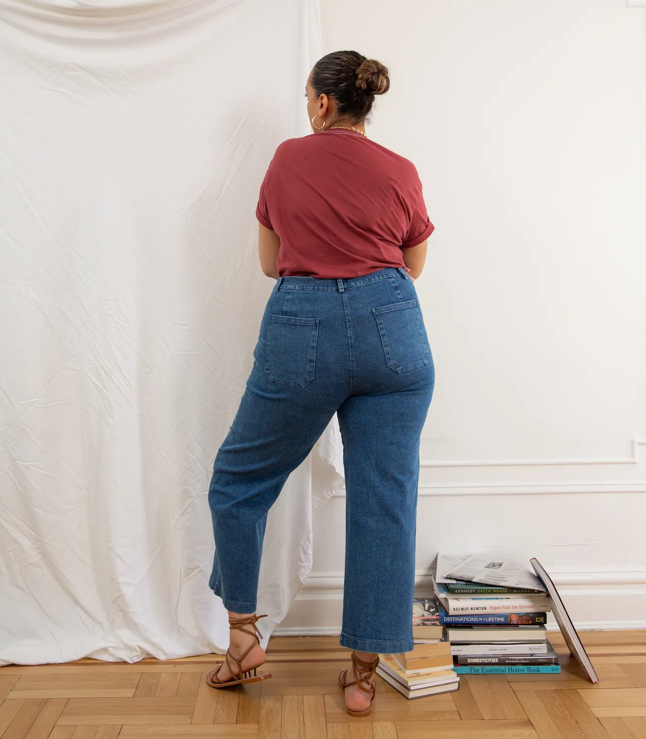 Kate Wide Leg Ankle Jeans - Washed Indigo sold by Loup product image thumbnail 4