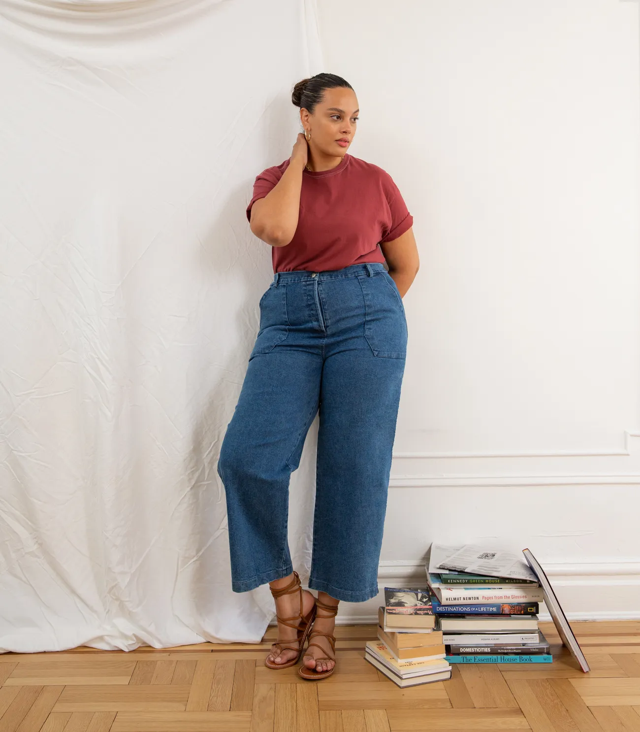 Kate Wide Leg Ankle Jeans - Washed Indigo sold by Loup product image thumbnail 3