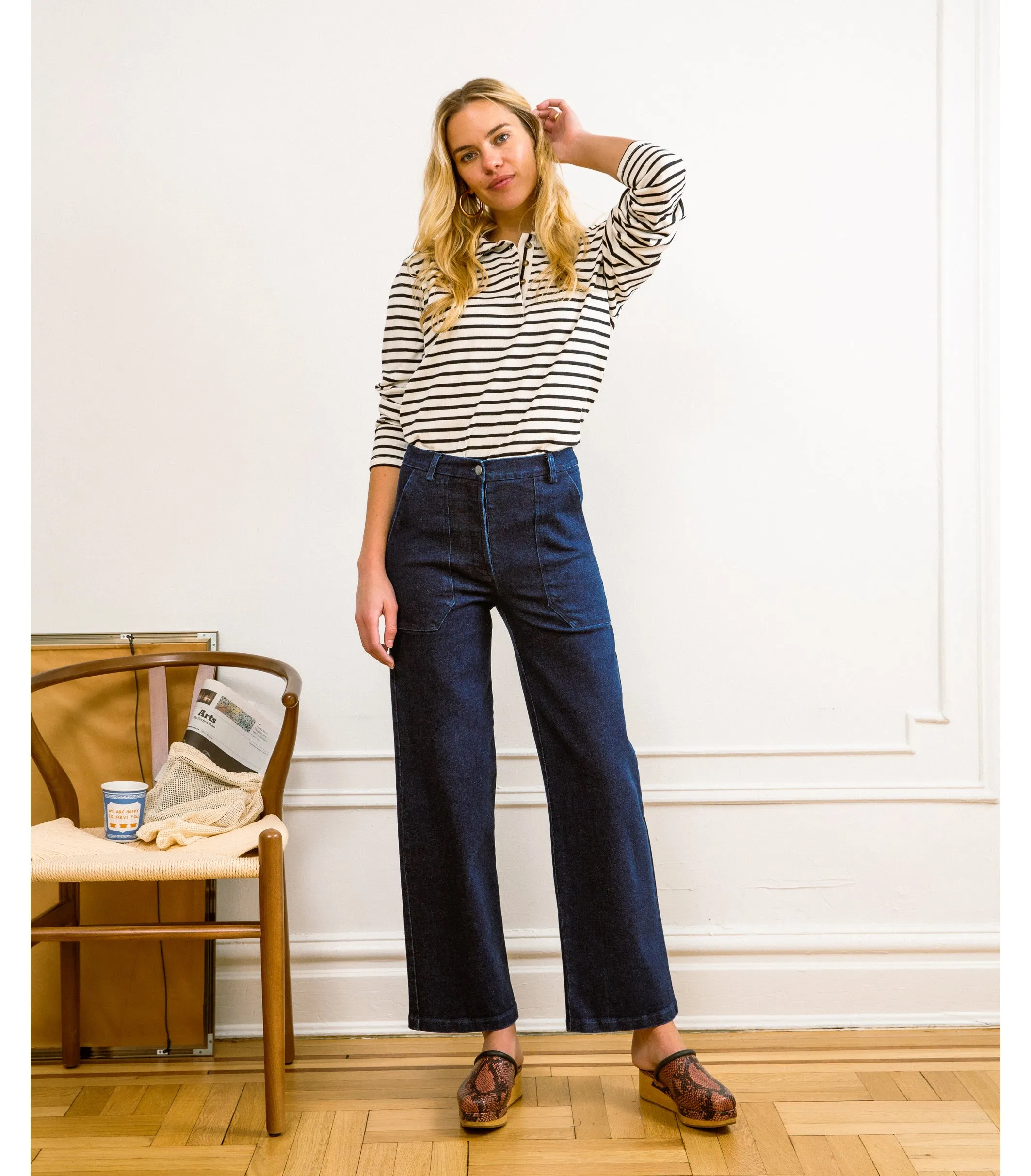 Kate Wide Leg Ankle Jeans - Dark Indigo sold by Loup product image thumbnail 3