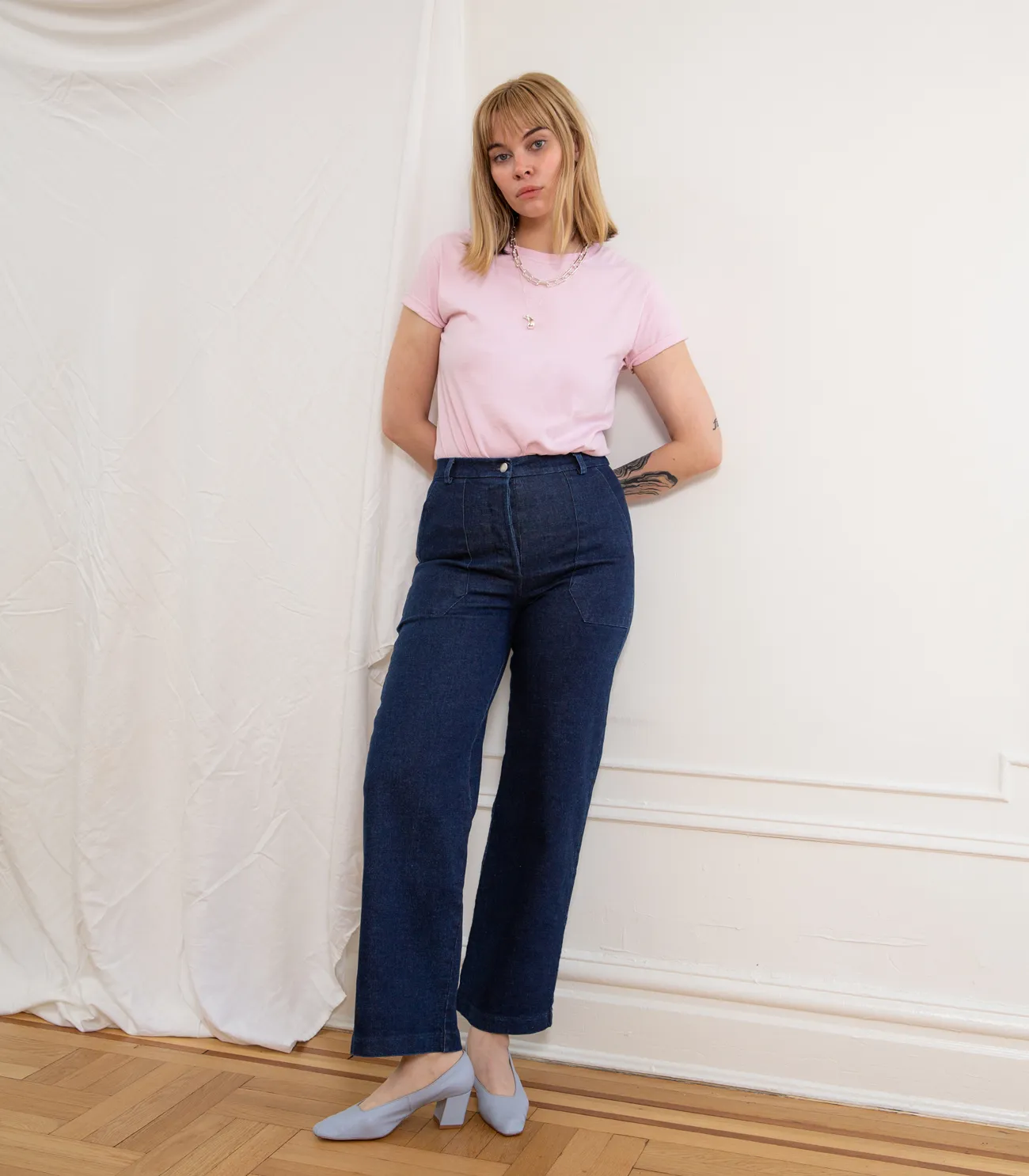 Kate Wide Leg Ankle Jeans - Dark Indigo sold by Loup product image thumbnail 5