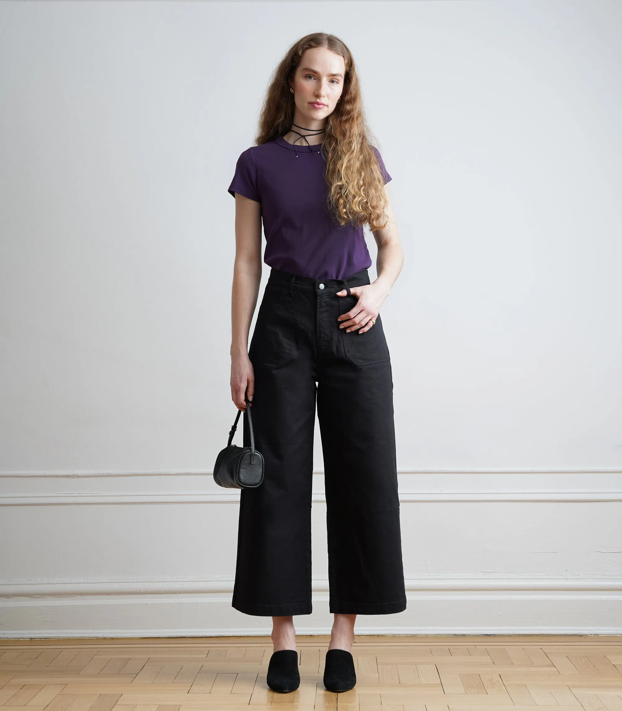 Farrah Cap Sleeve Ribbed Tee - Plum AW26 sold by Loup product image thumbnail 4